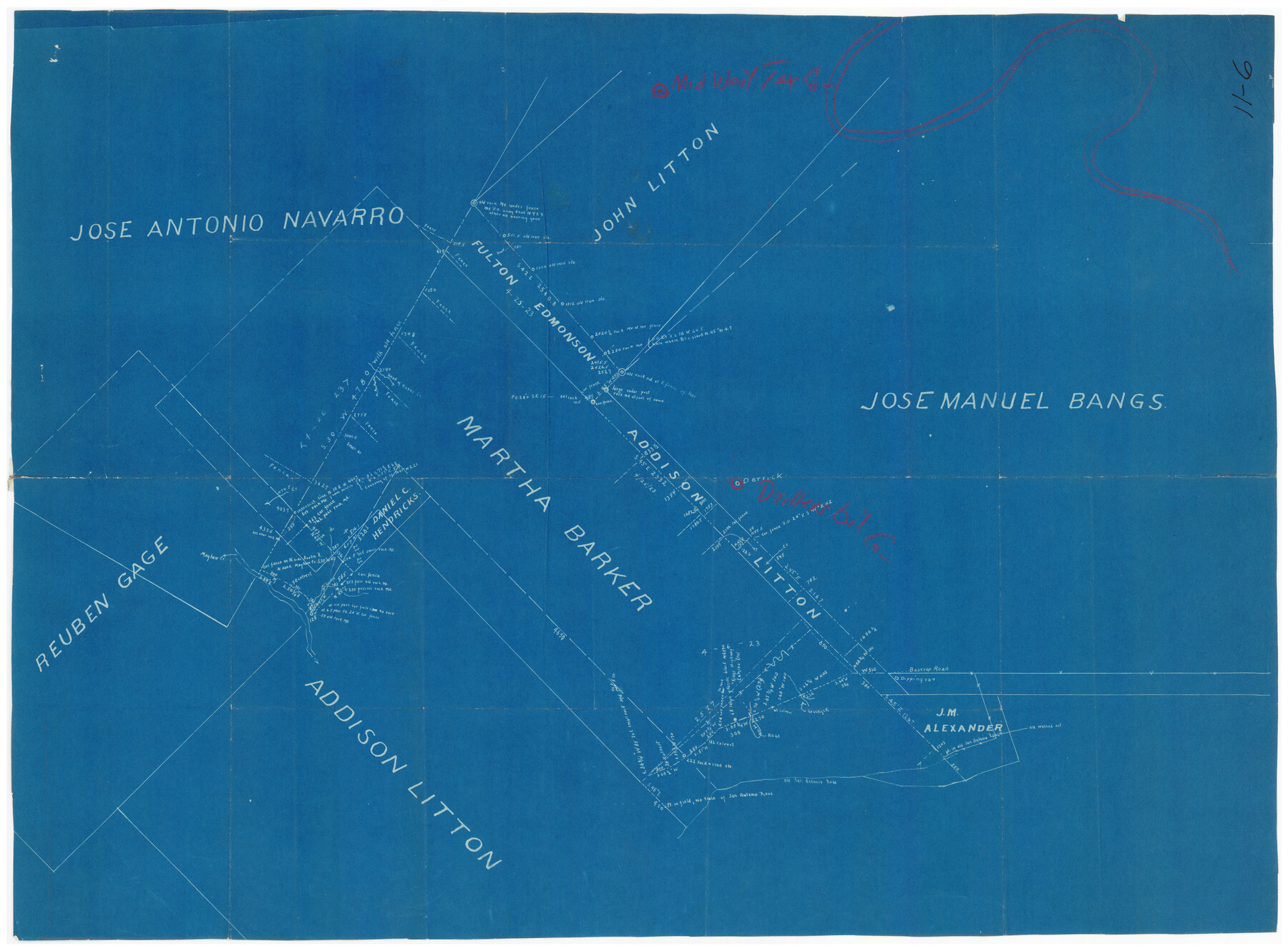 90236, [Surveys around the Martha Barker survey], Twichell Survey Records