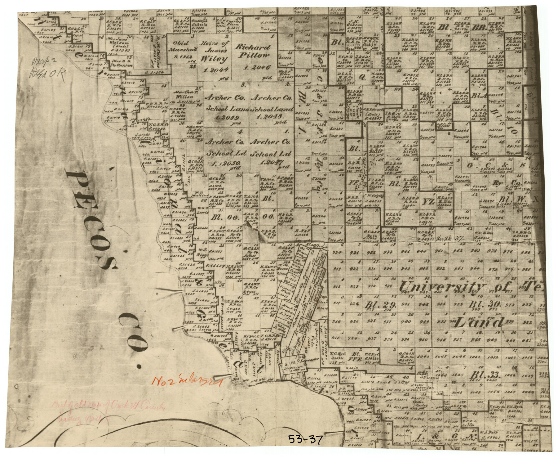 90323, [Western part of Crockett County], Twichell Survey Records