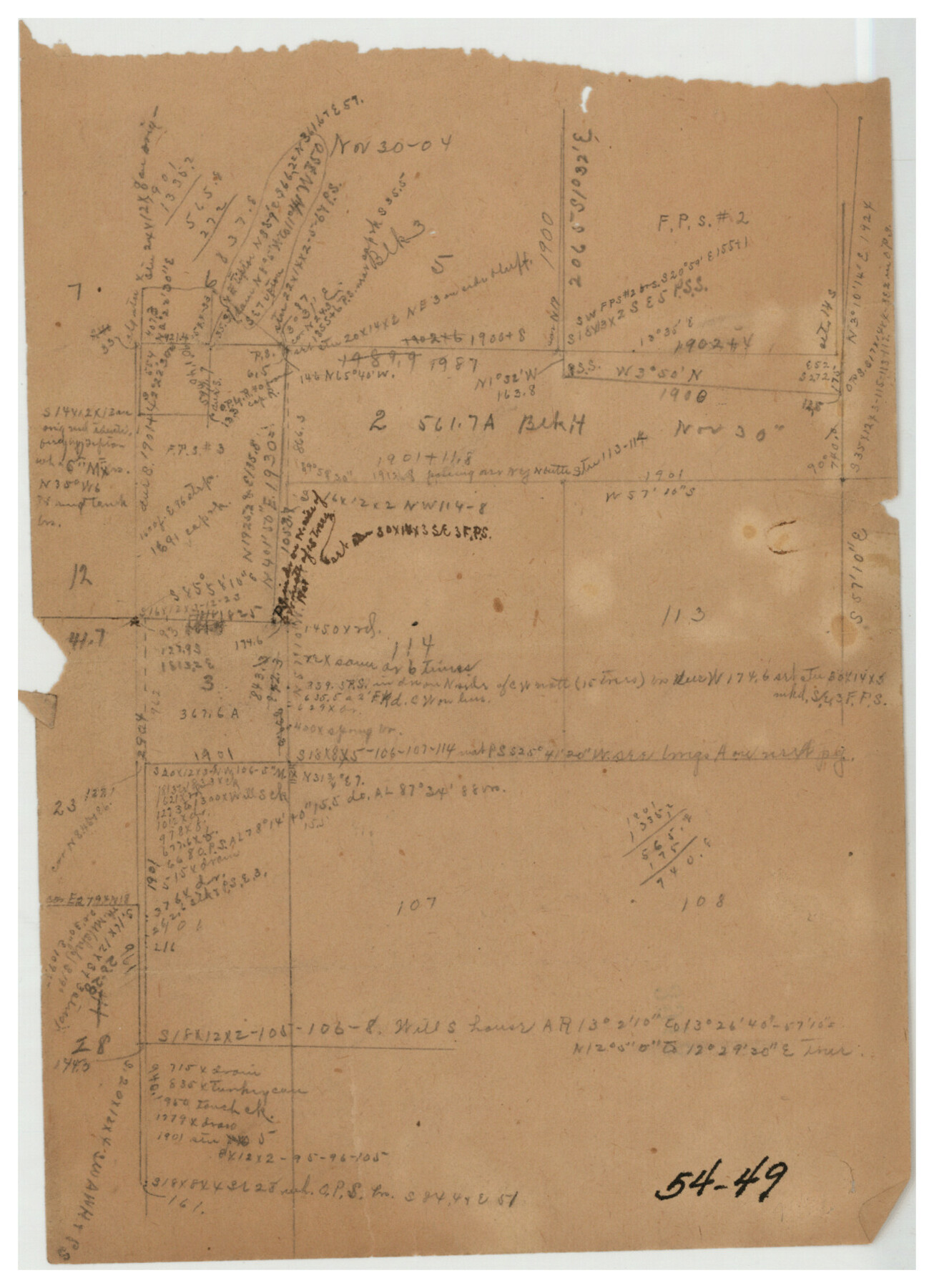 90376, [North part of Block 8, H. & G. N. RR. Co.], Twichell Survey Records