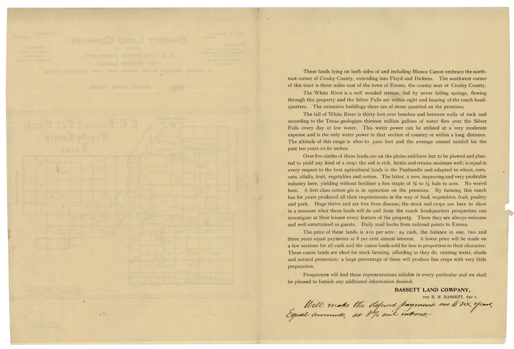 90384, C. B. Livestock Co.'s West-Ranch, Bailey County, Texas, Twichell Survey Records