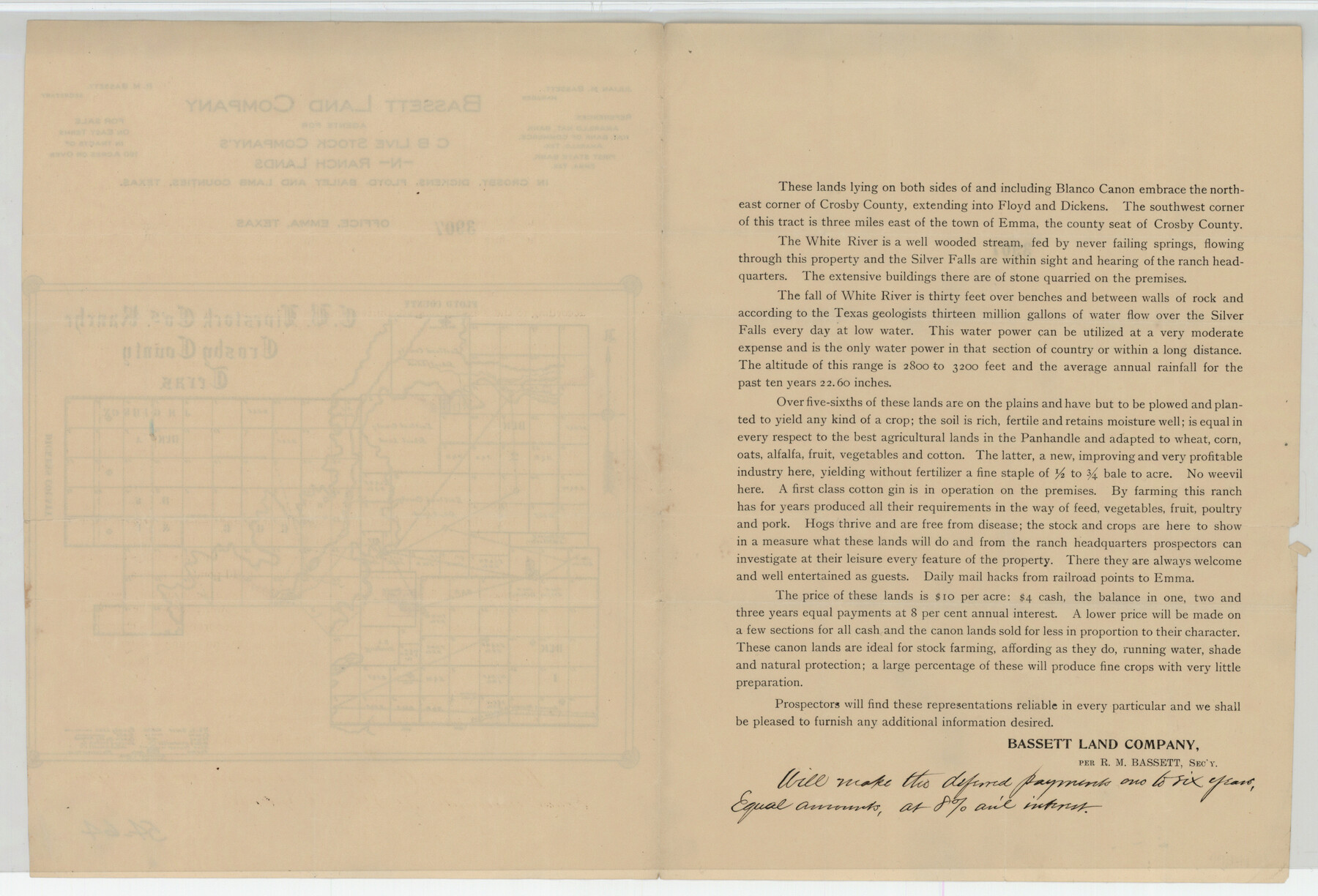 90384, C. B. Livestock Co.'s West-Ranch, Bailey County, Texas, Twichell Survey Records