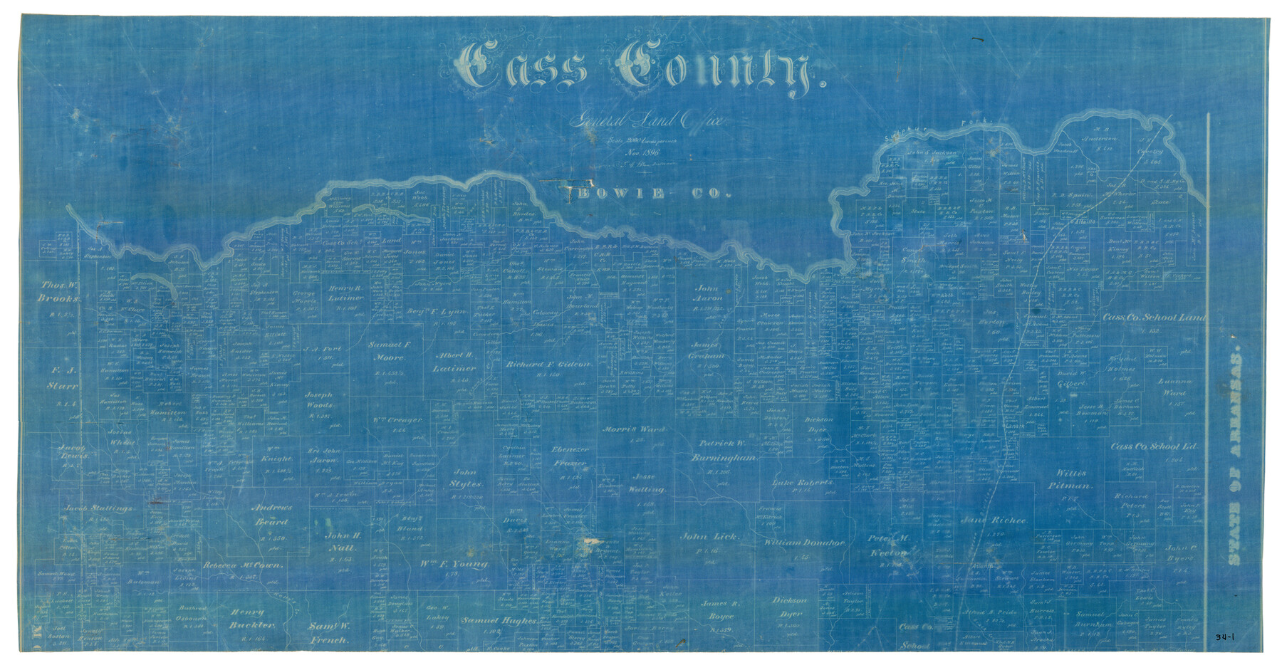 90385, [North part] Cass County, Twichell Survey Records