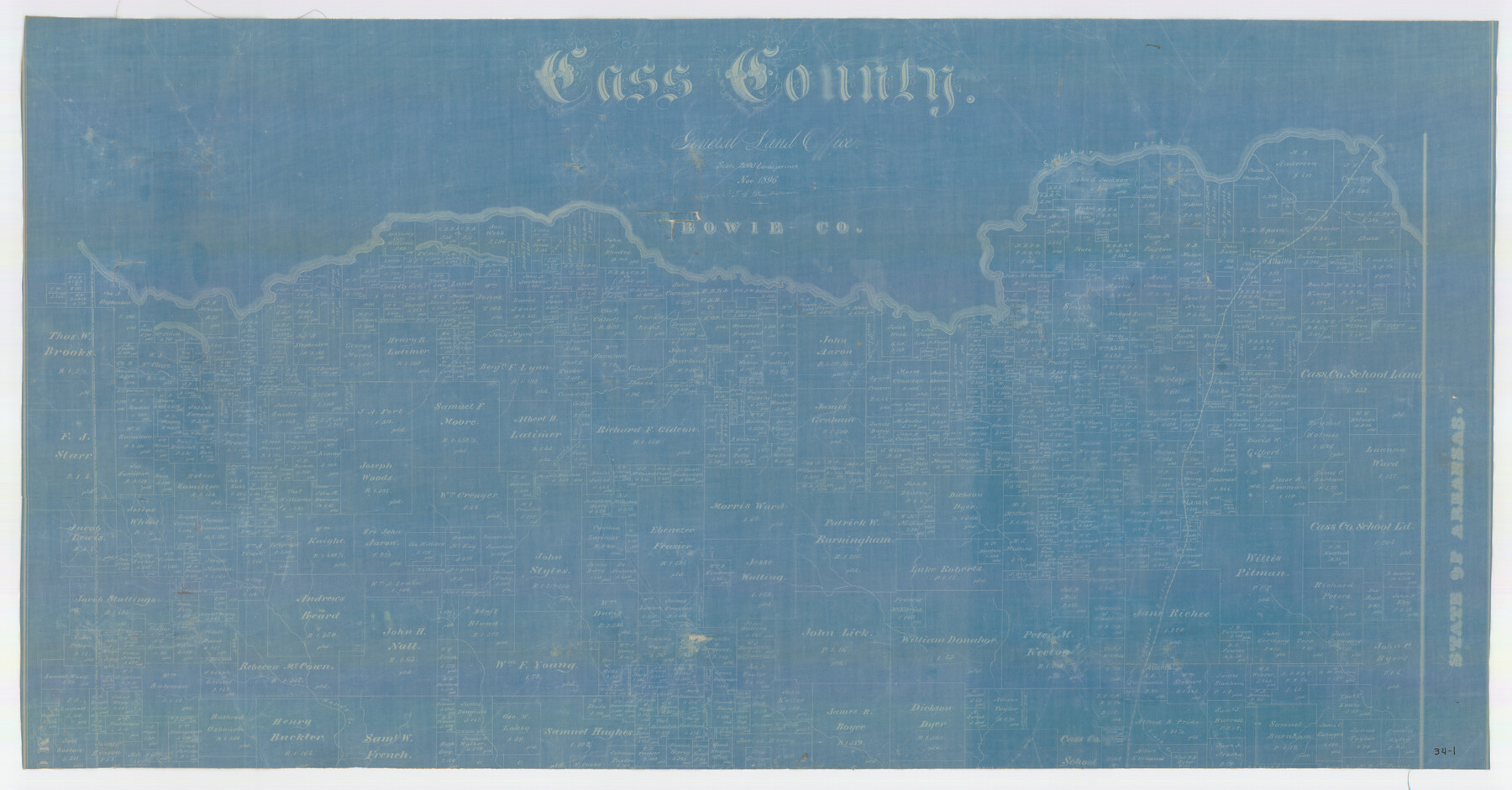 90385, [North part] Cass County, Twichell Survey Records