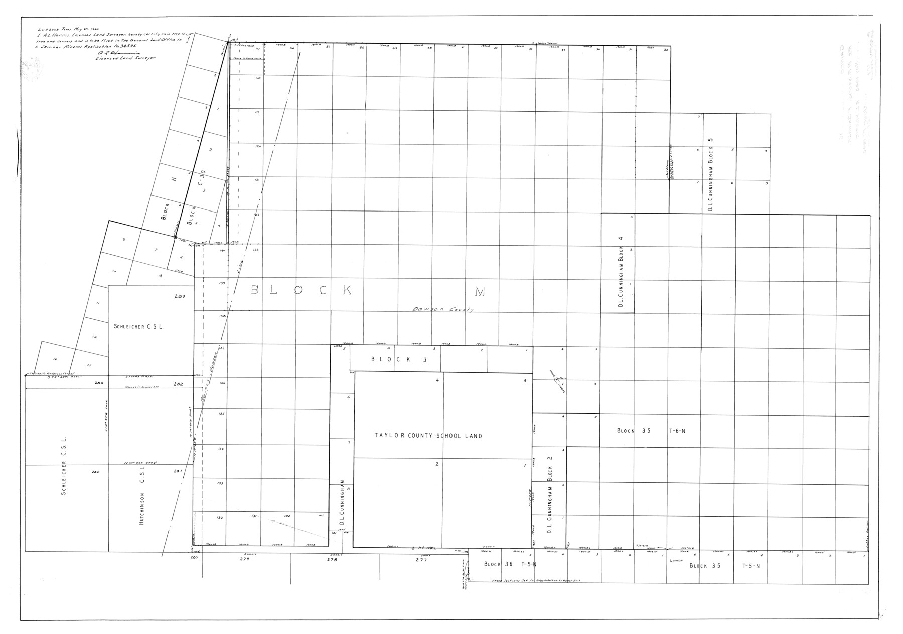 9039, Gaines County Rolled Sketch 16, General Map Collection