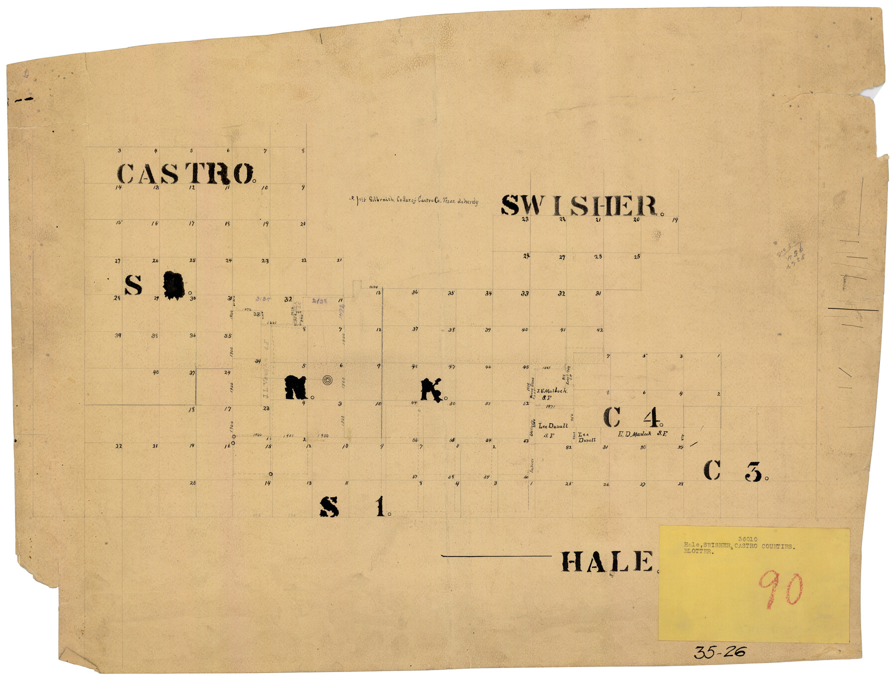 90416, EL&RR S2, HE&WT K3, Pt.L&SV K, C4 & C3, Twichell Survey Records