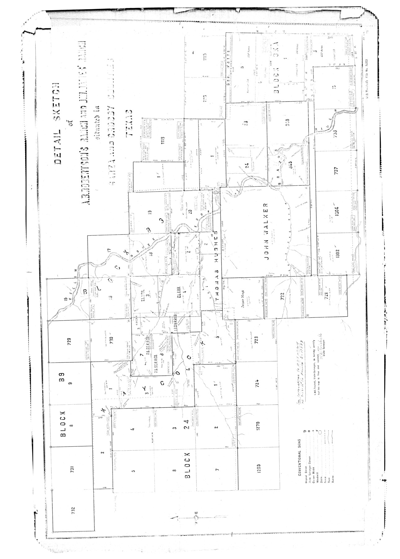 9046, Garza County Rolled Sketch R-2, General Map Collection