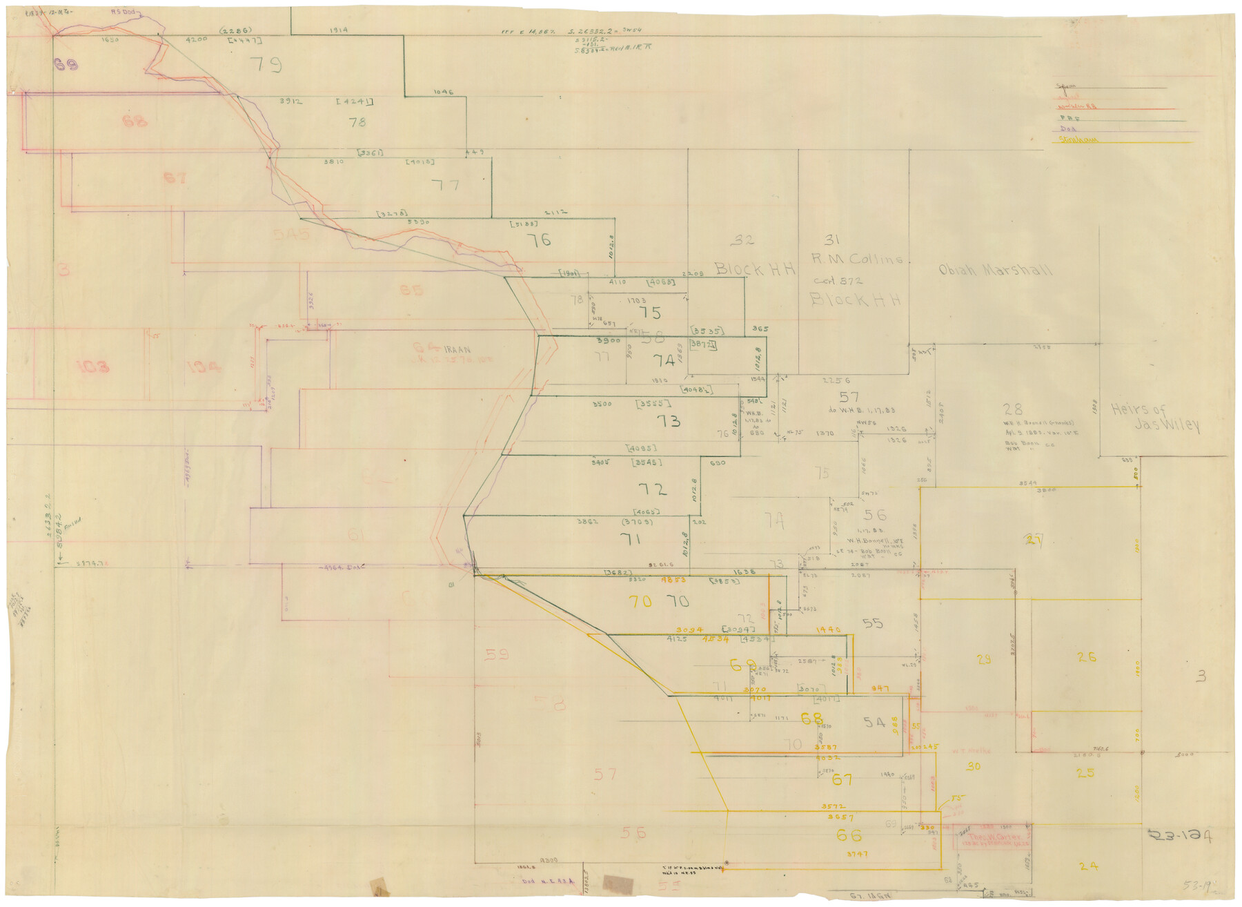 90470, [Part of Block GG and river sections 69-79], Twichell Survey Records