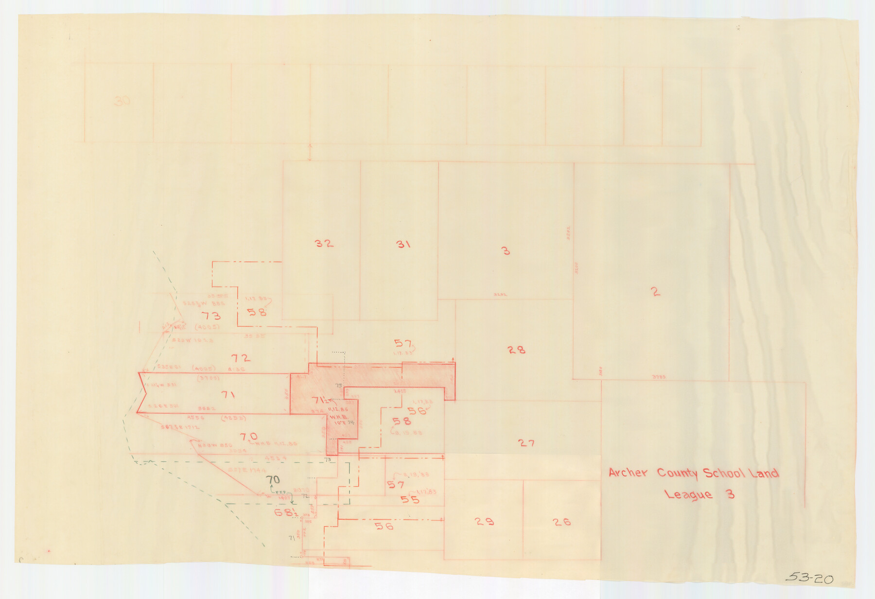 90471, [Part of Block GG and river sections 68 1/2 -73], Twichell Survey Records