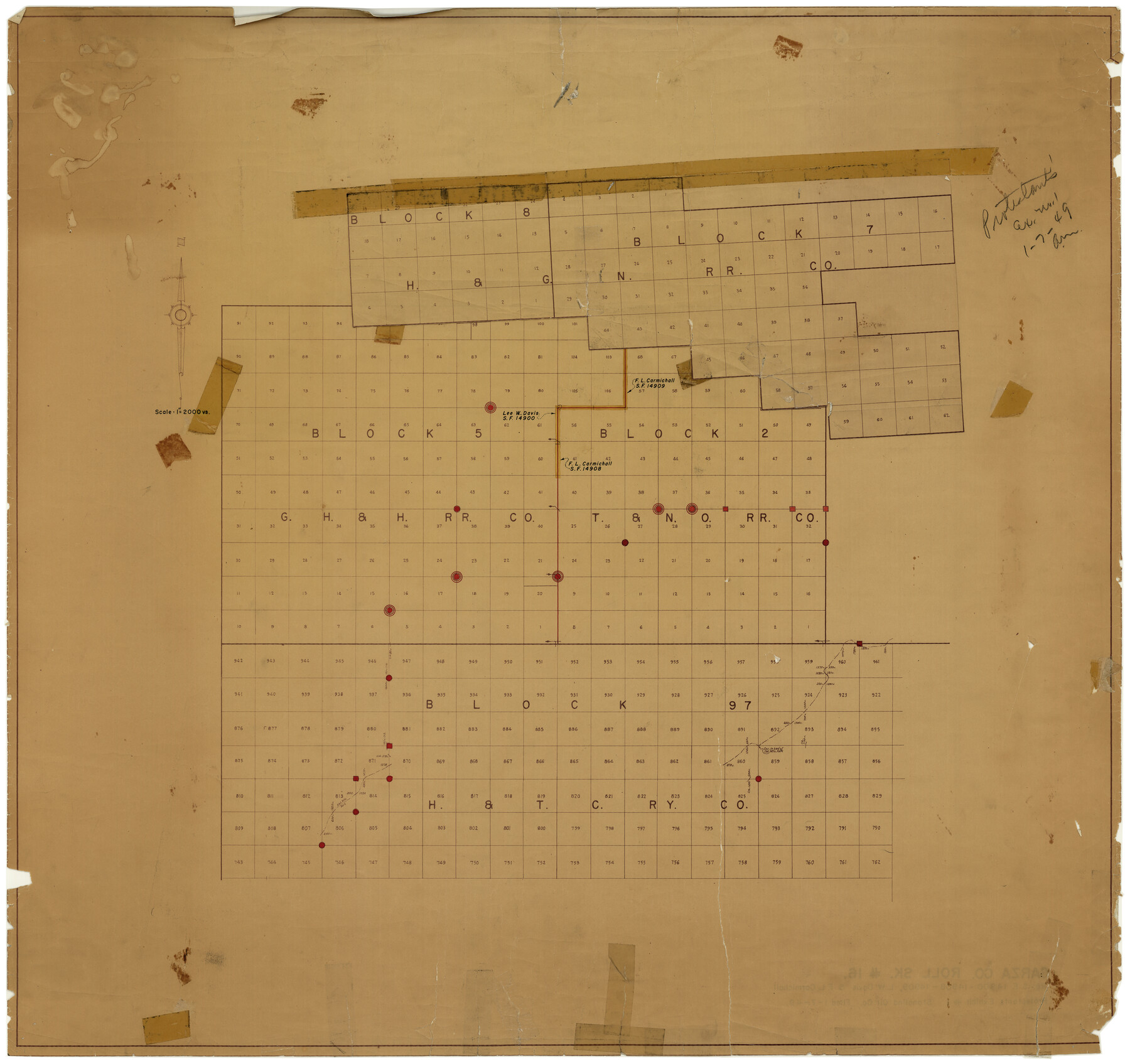 9048, Garza County Rolled Sketch 16, General Map Collection
