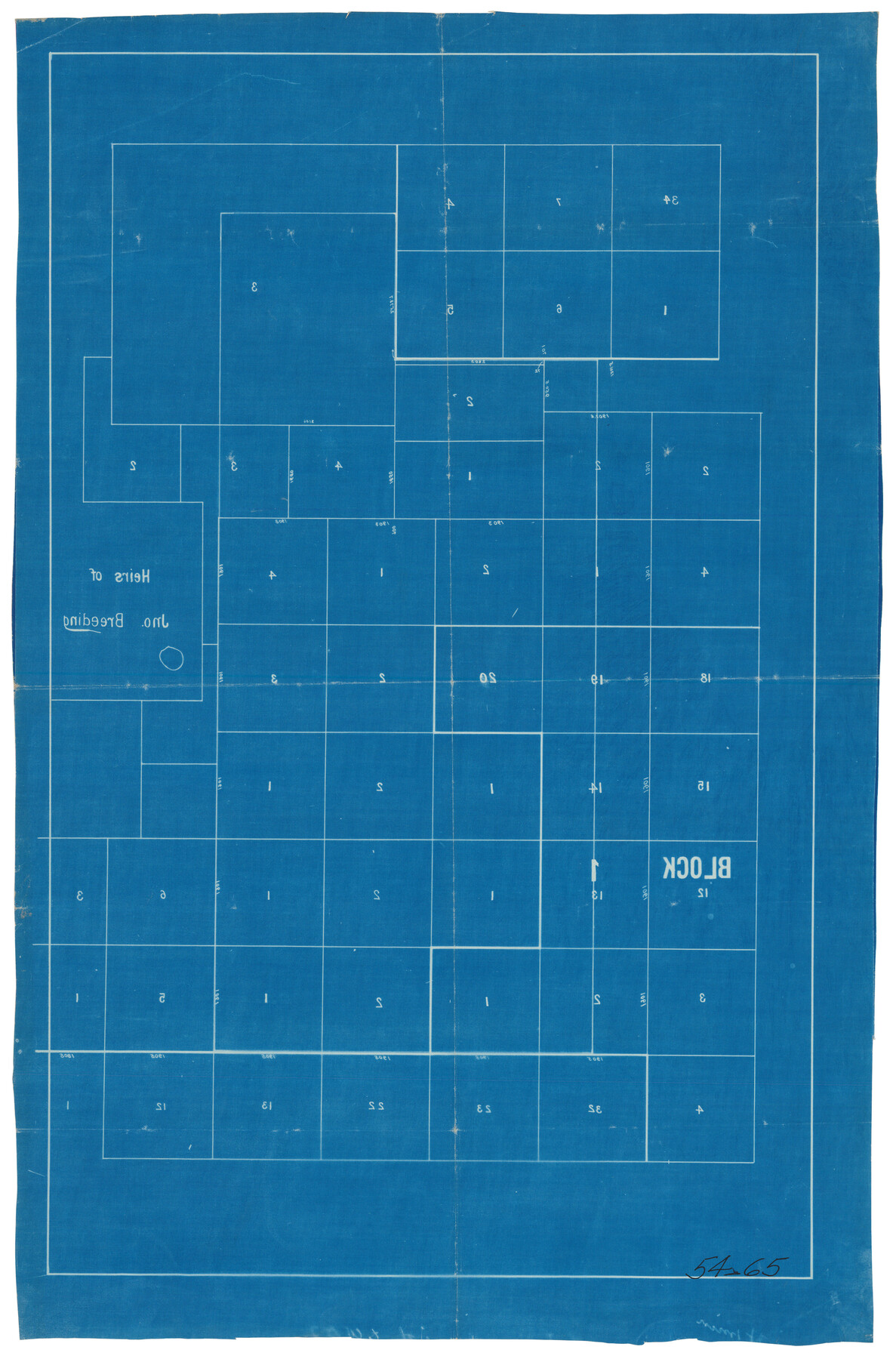 90494, [Heirs of Jno. Breeding and surrounding surveys], Twichell Survey Records