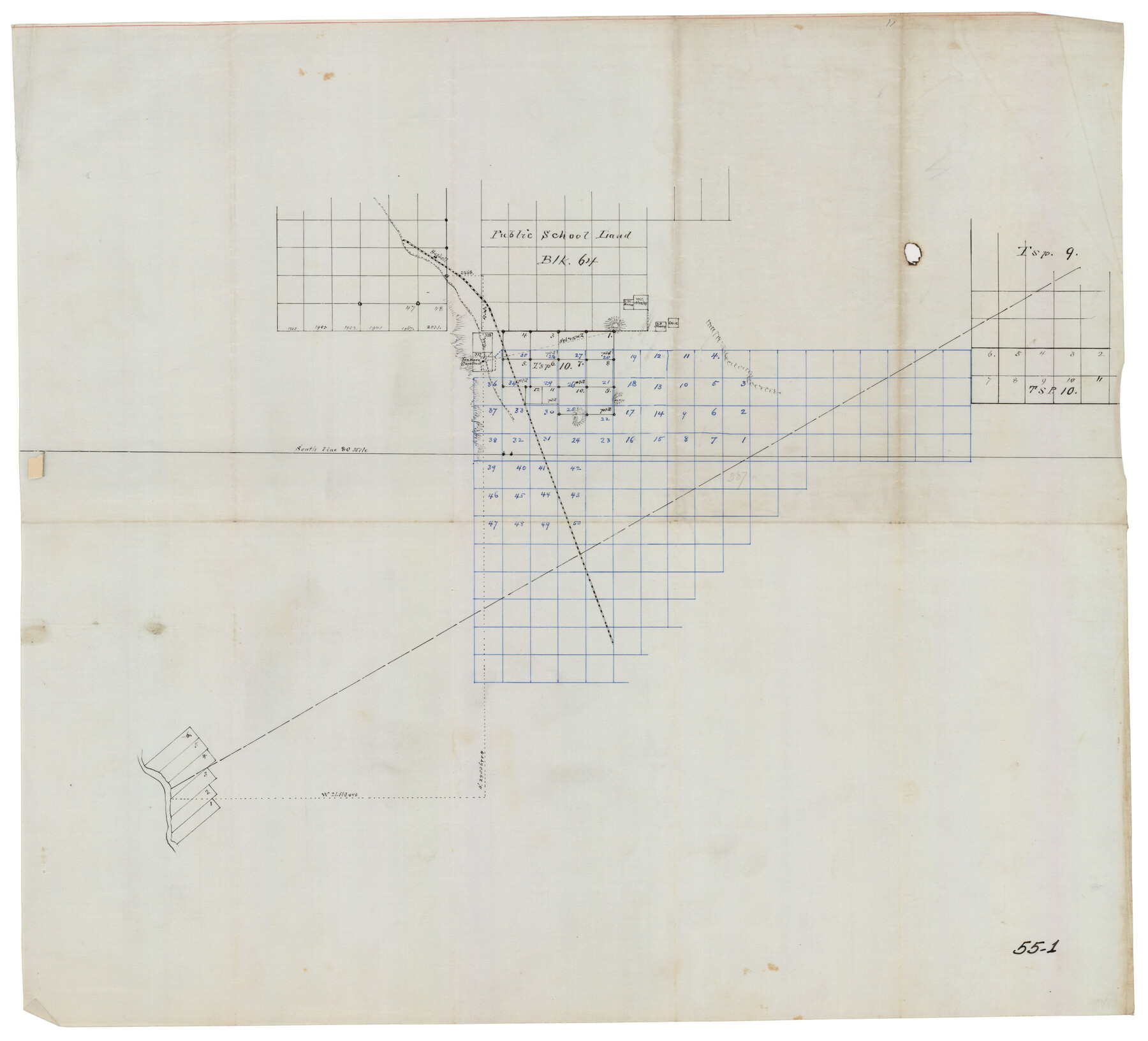 90499, [North part H. & T. C. Blk. 5 and PSL Blk. 64], Twichell Survey Records