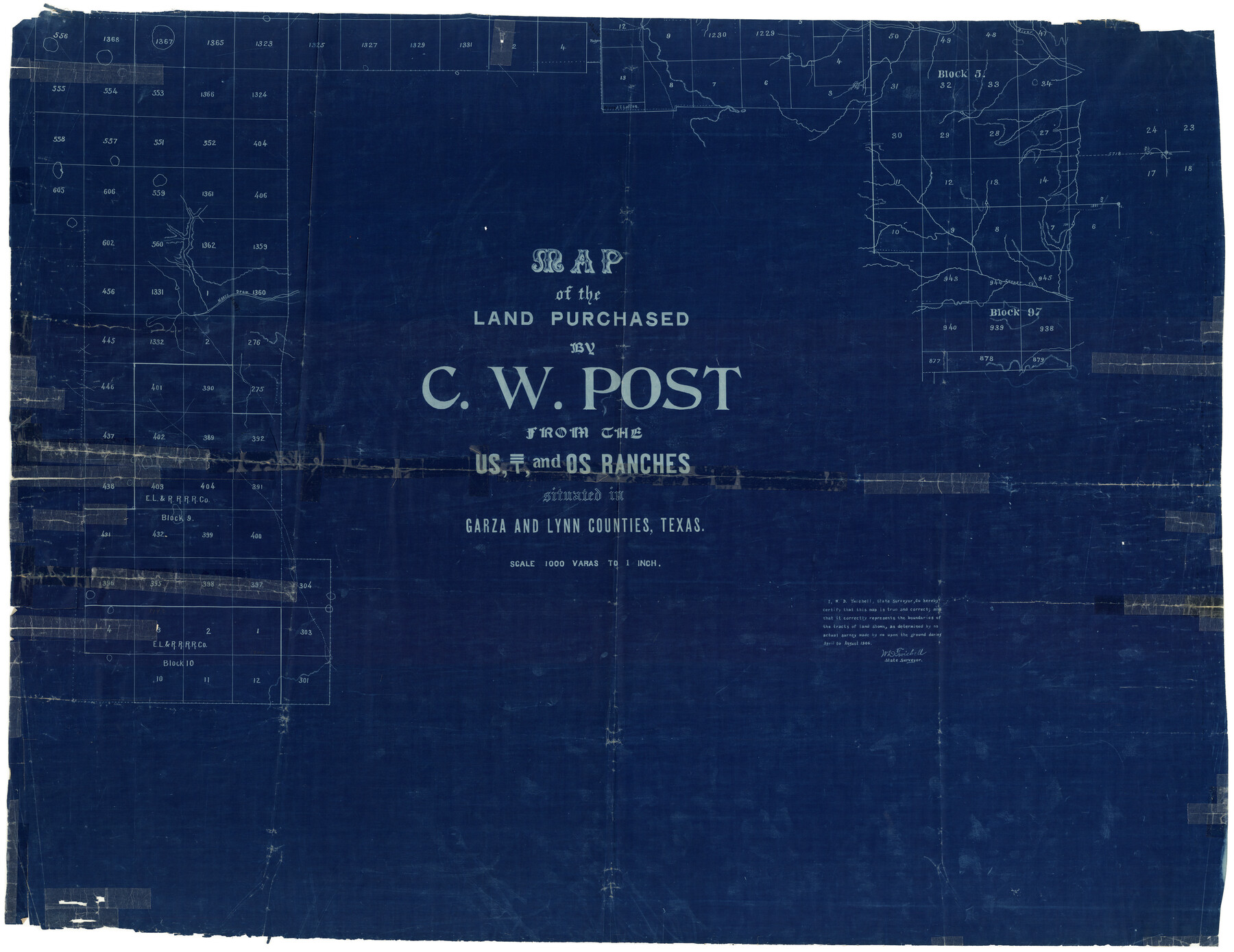 9050, Garza County Rolled Sketch 5, General Map Collection
