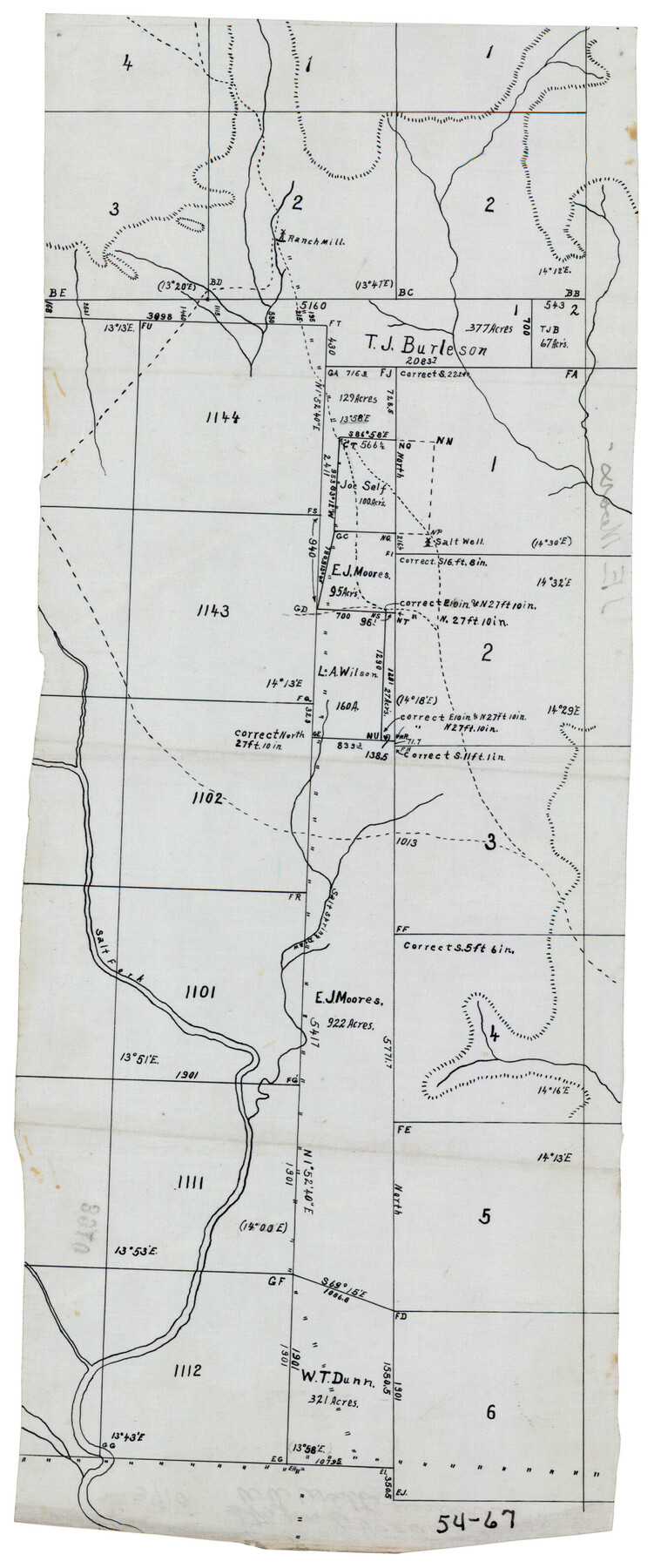 90502, [South Center of County near surveys 1144 and 1143], Twichell Survey Records