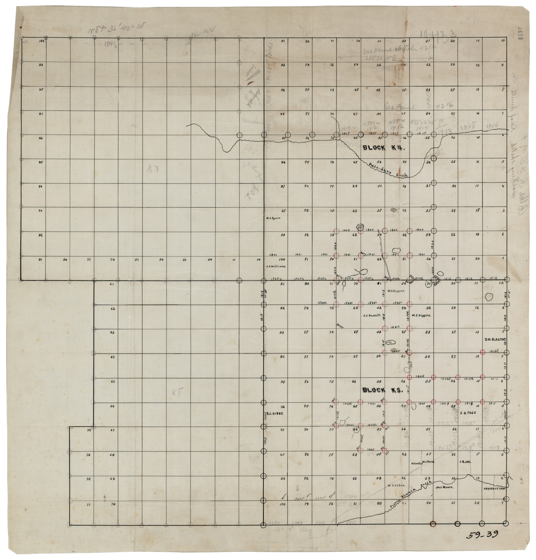 90512, [G. B. & C. Blocks K3 and K4], Twichell Survey Records