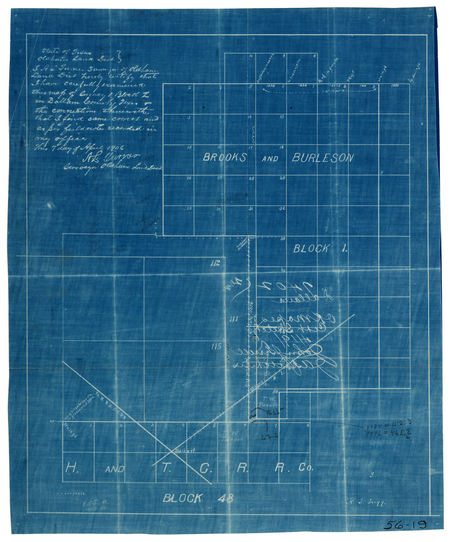 90514, [Brooks & Burleson Block 1], Twichell Survey Records