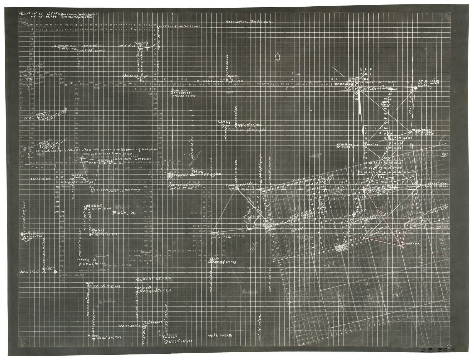 90549, [Blk. M, T. & P. Blocks 33-36, Townships 5N and 6N], Twichell Survey Records