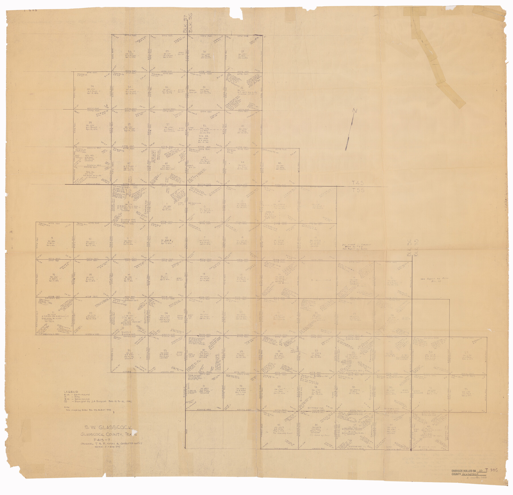 9058, Glasscock County Rolled Sketch 10, General Map Collection