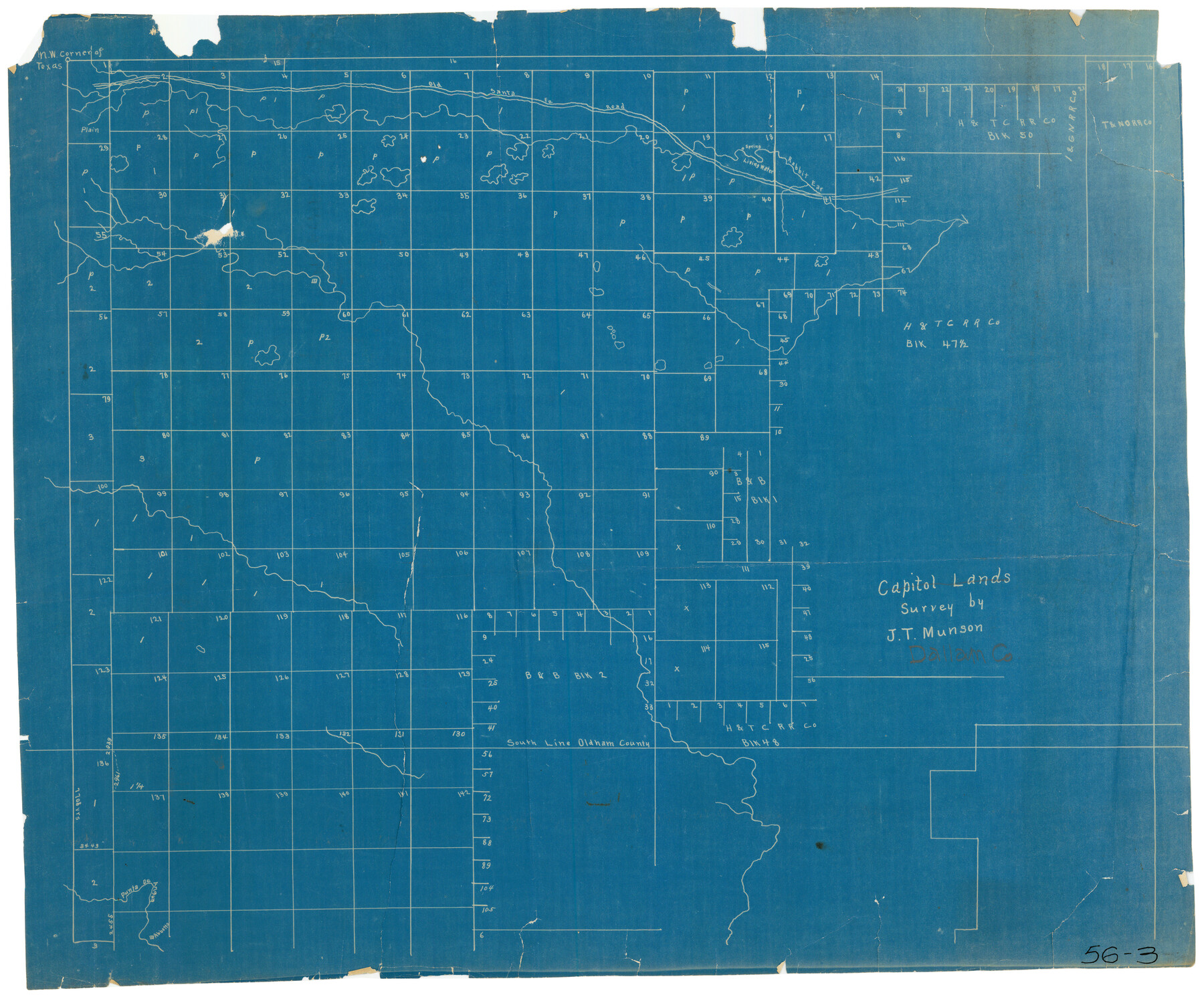 90585, Capitol Lands survey by J. T. Munson, Twichell Survey Records