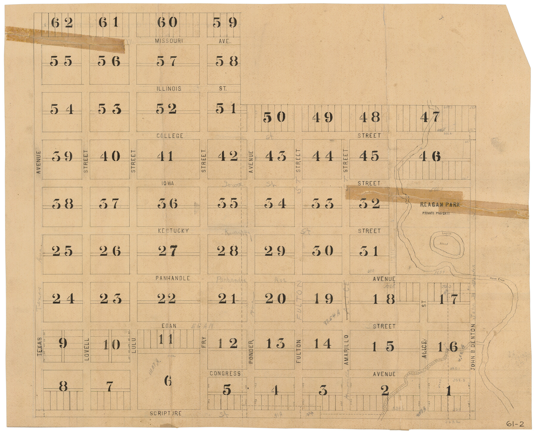 90587, [Scripture Addition to the City of Denton], Twichell Survey Records