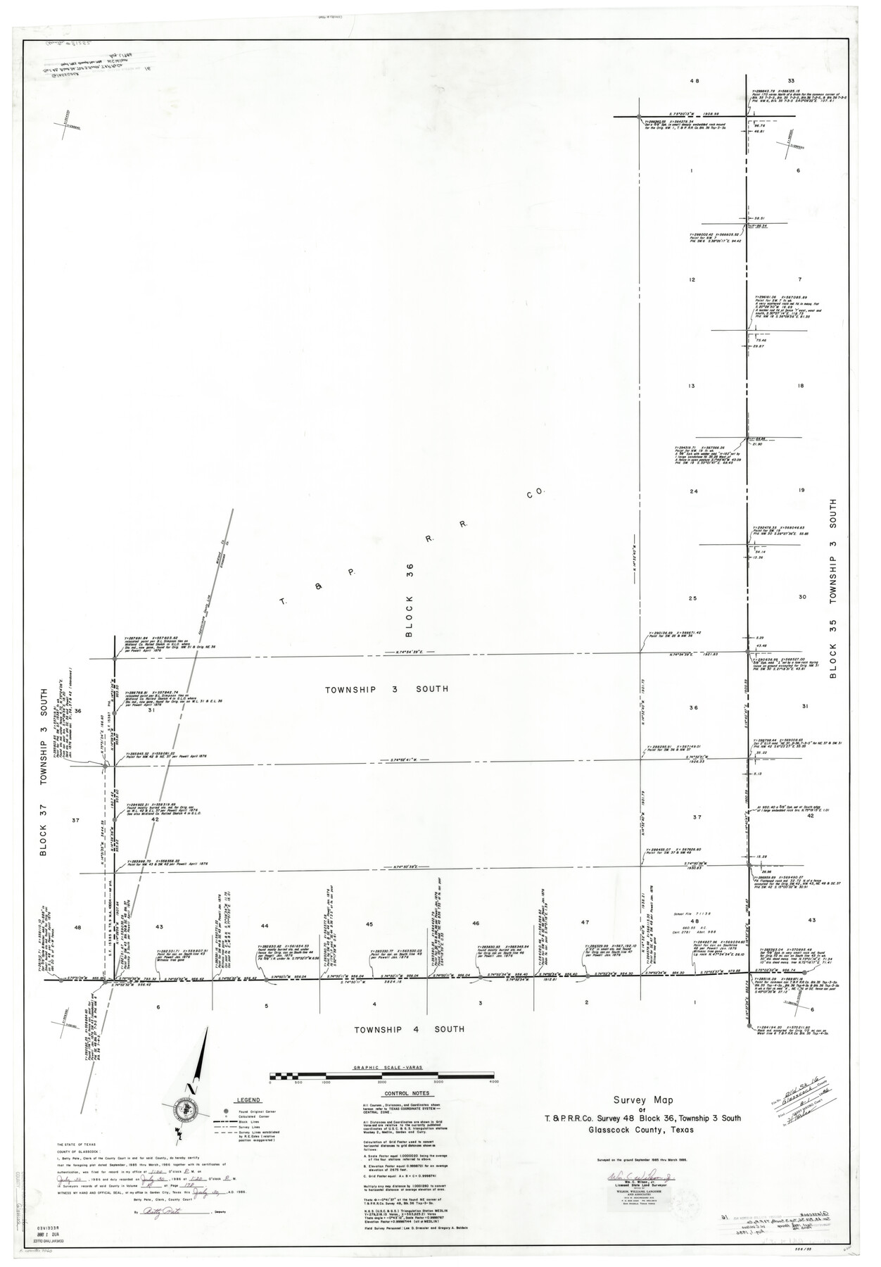 9060, Glasscock County Rolled Sketch 16, General Map Collection