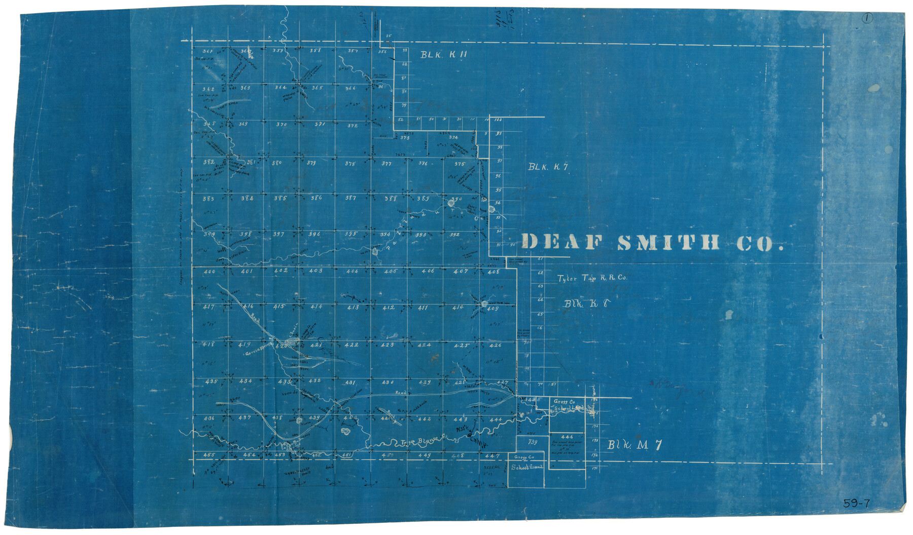 90612, [West half of Deaf Smith County showing School Land Leagues], Twichell Survey Records