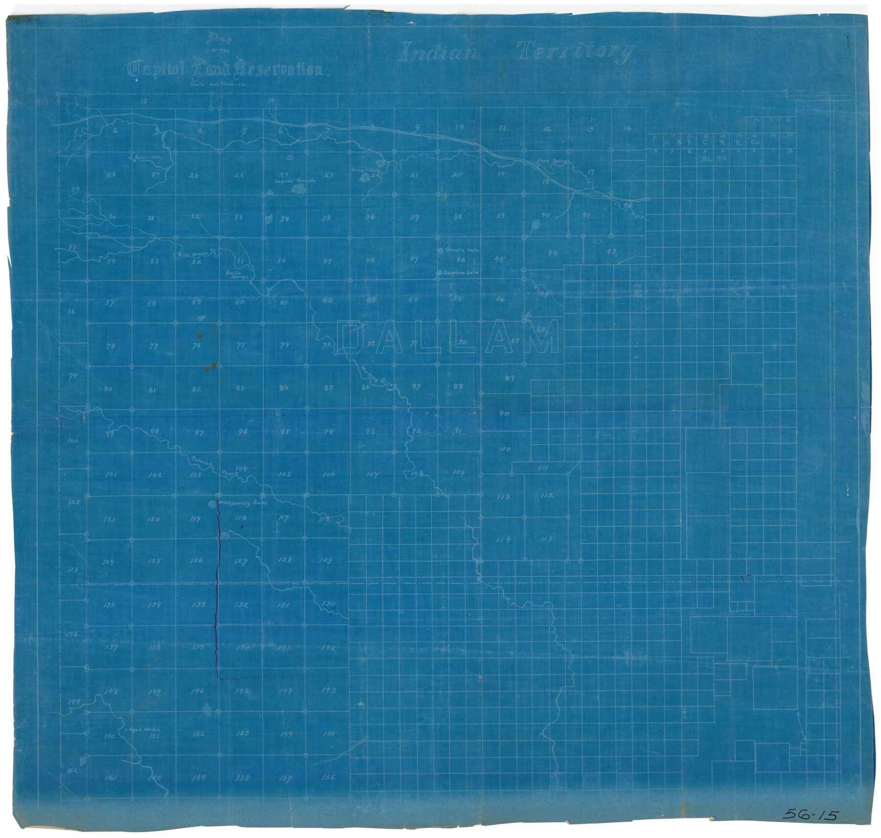 90642, Map of the Capitol Land Reservation, Twichell Survey Records