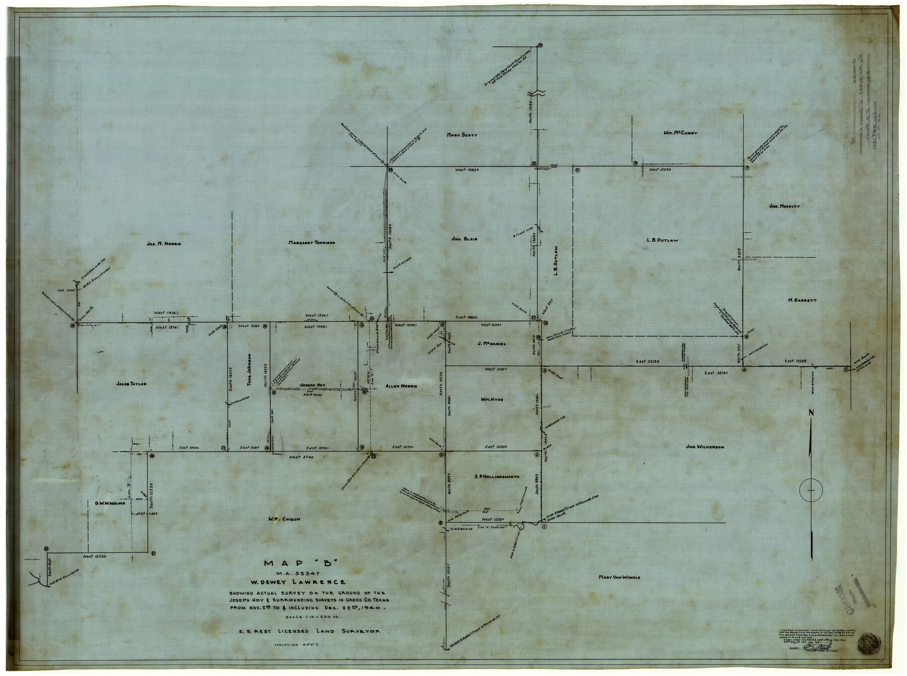 9066, Gregg County Rolled Sketch 15, General Map Collection
