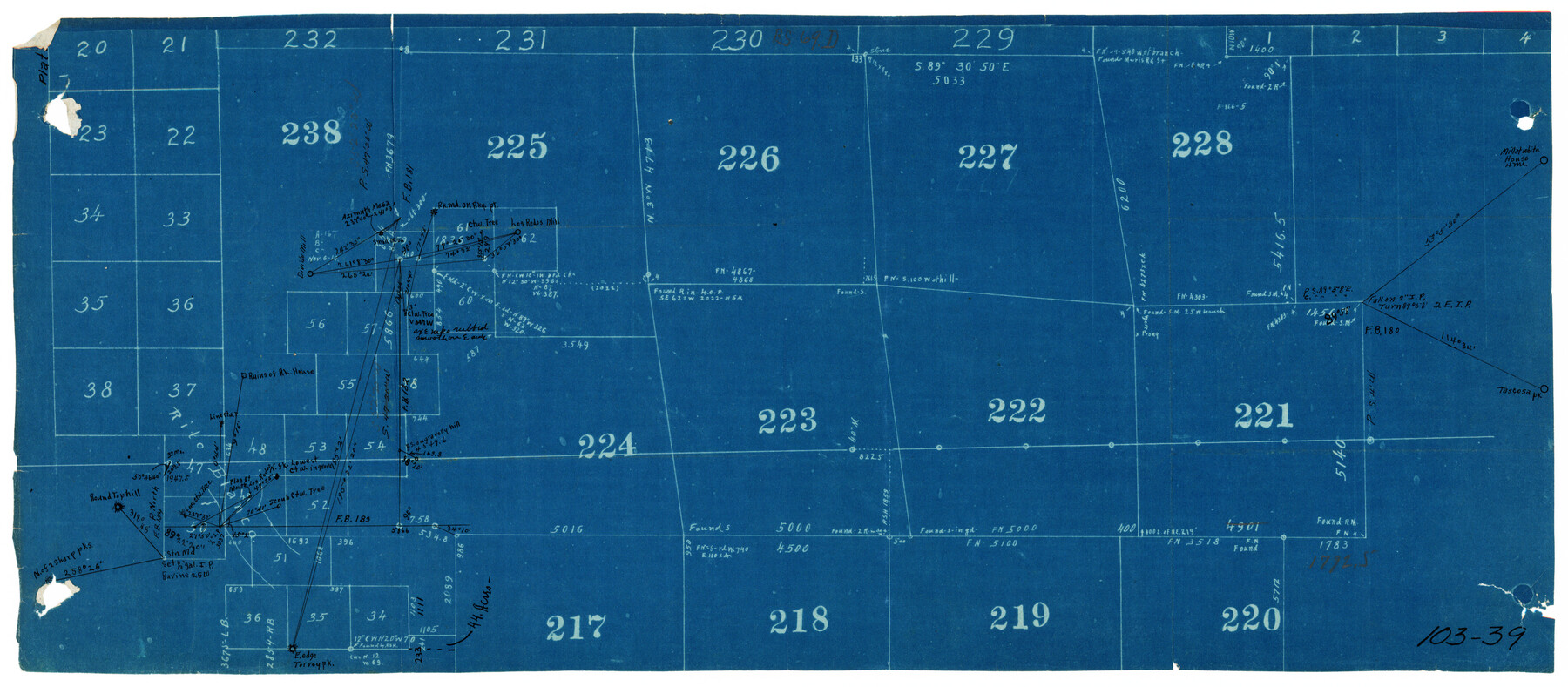 90674, [Capitol Leagues 217-228, 238, and vicinity], Twichell Survey Records