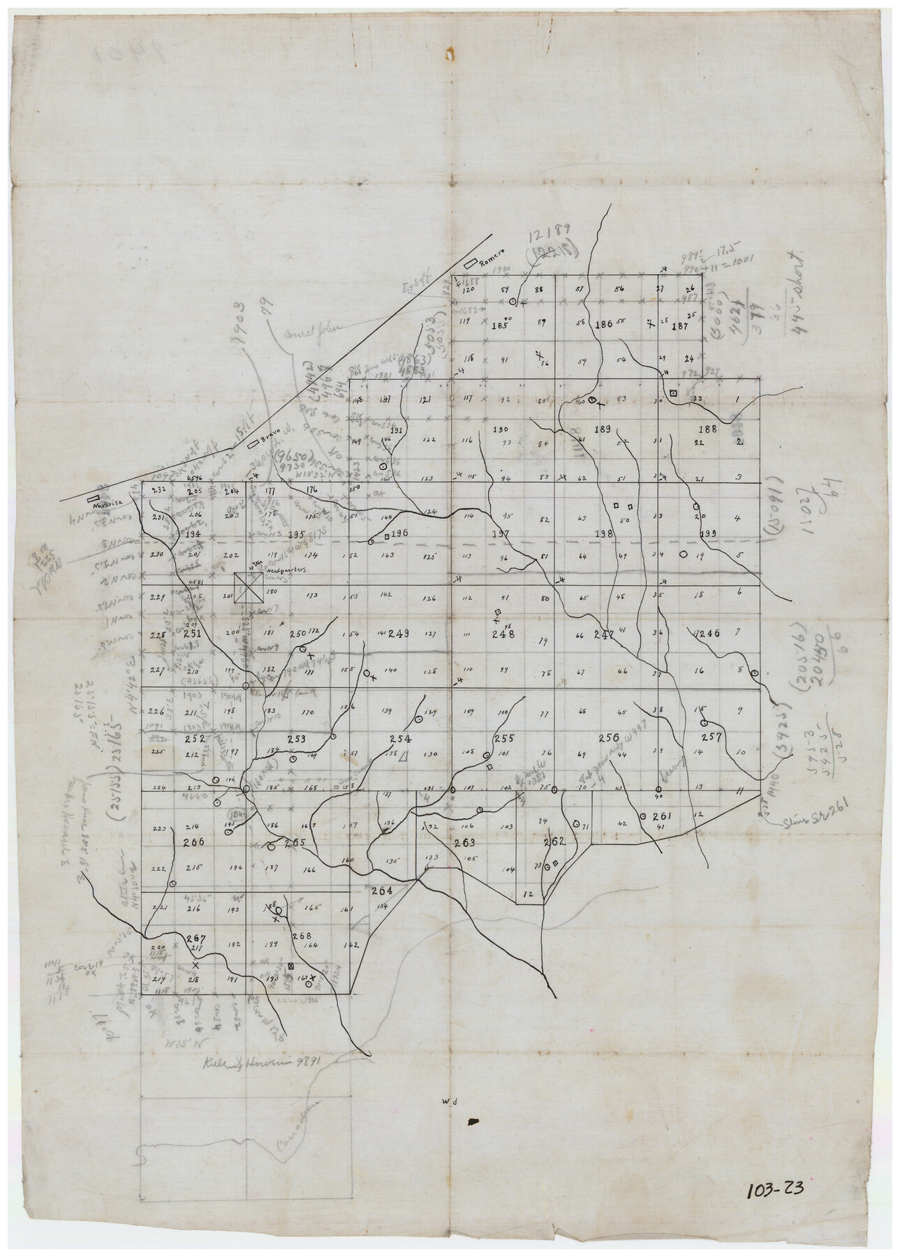 90727, [Capitol Leagues in Southwest Hartley and Northwest Oldham Counties], Twichell Survey Records