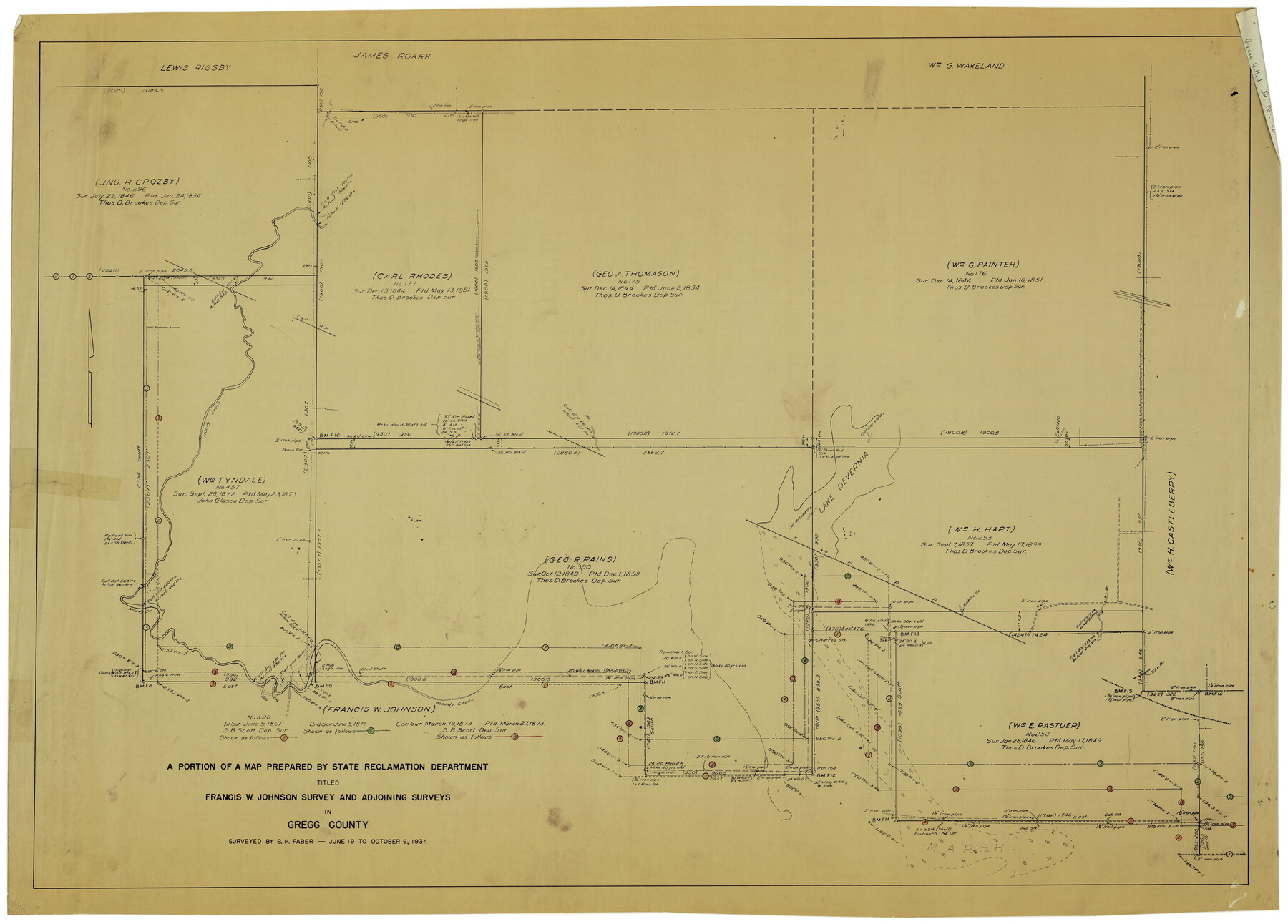 9073, Gregg County Rolled Sketch 22, General Map Collection
