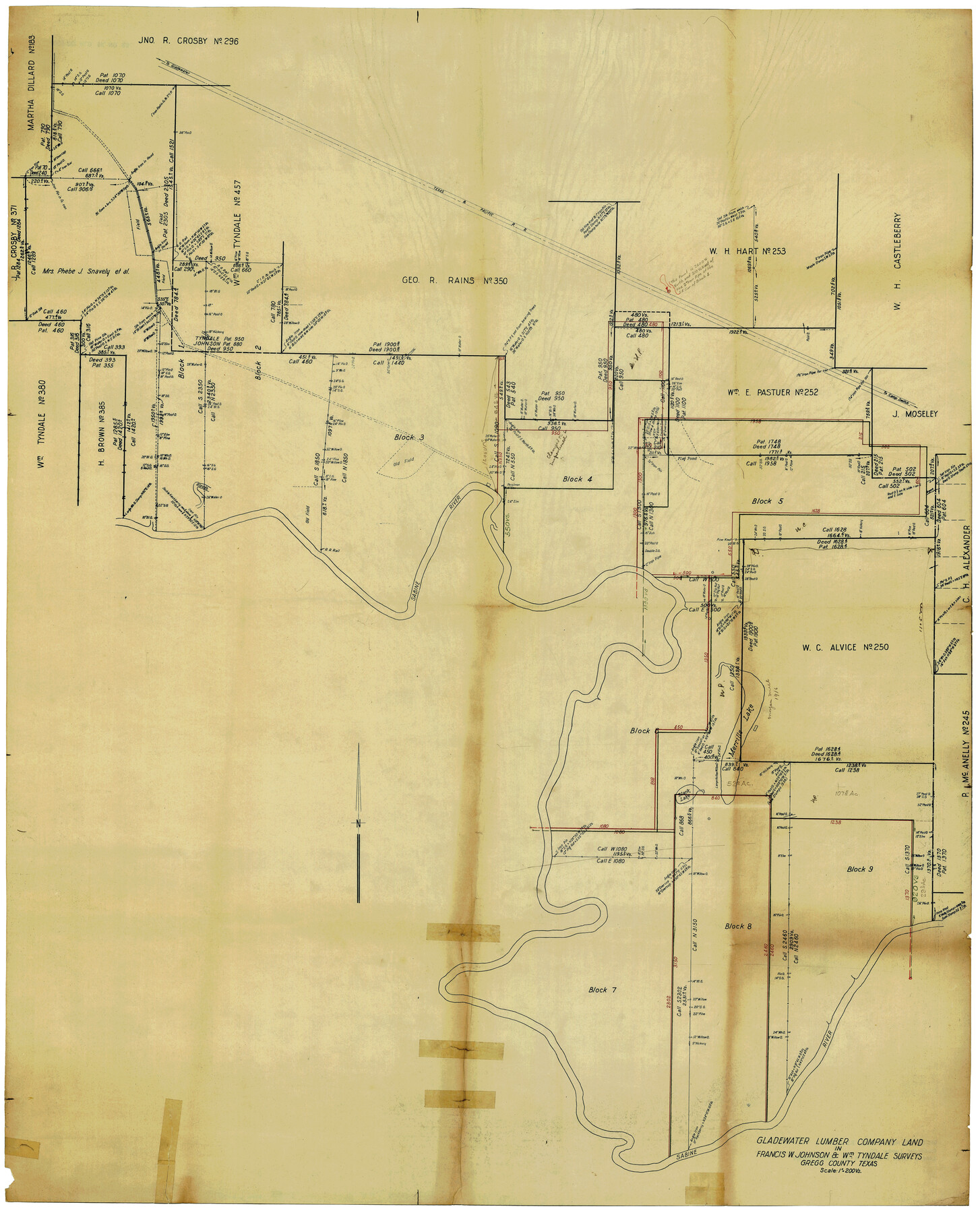 9074, Gregg County Rolled Sketch 23, General Map Collection
