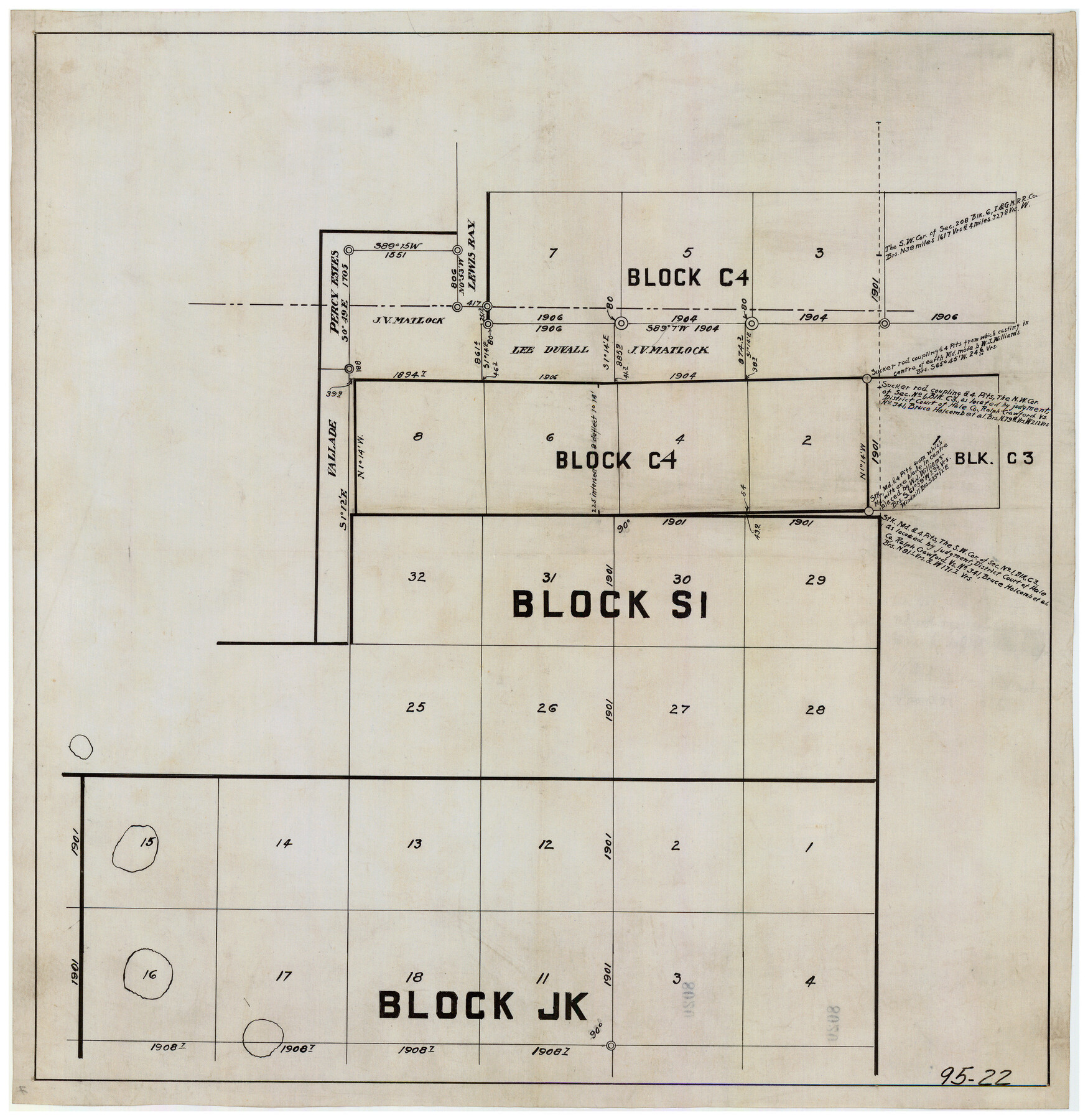 90774, [Blocks C4, SI, and JK], Twichell Survey Records