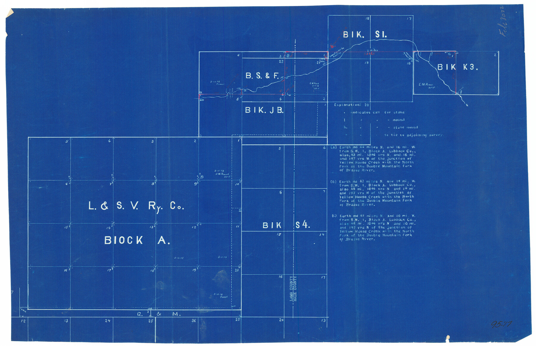 90776, [Blocks JB, SI, K3, A, and S4], Twichell Survey Records