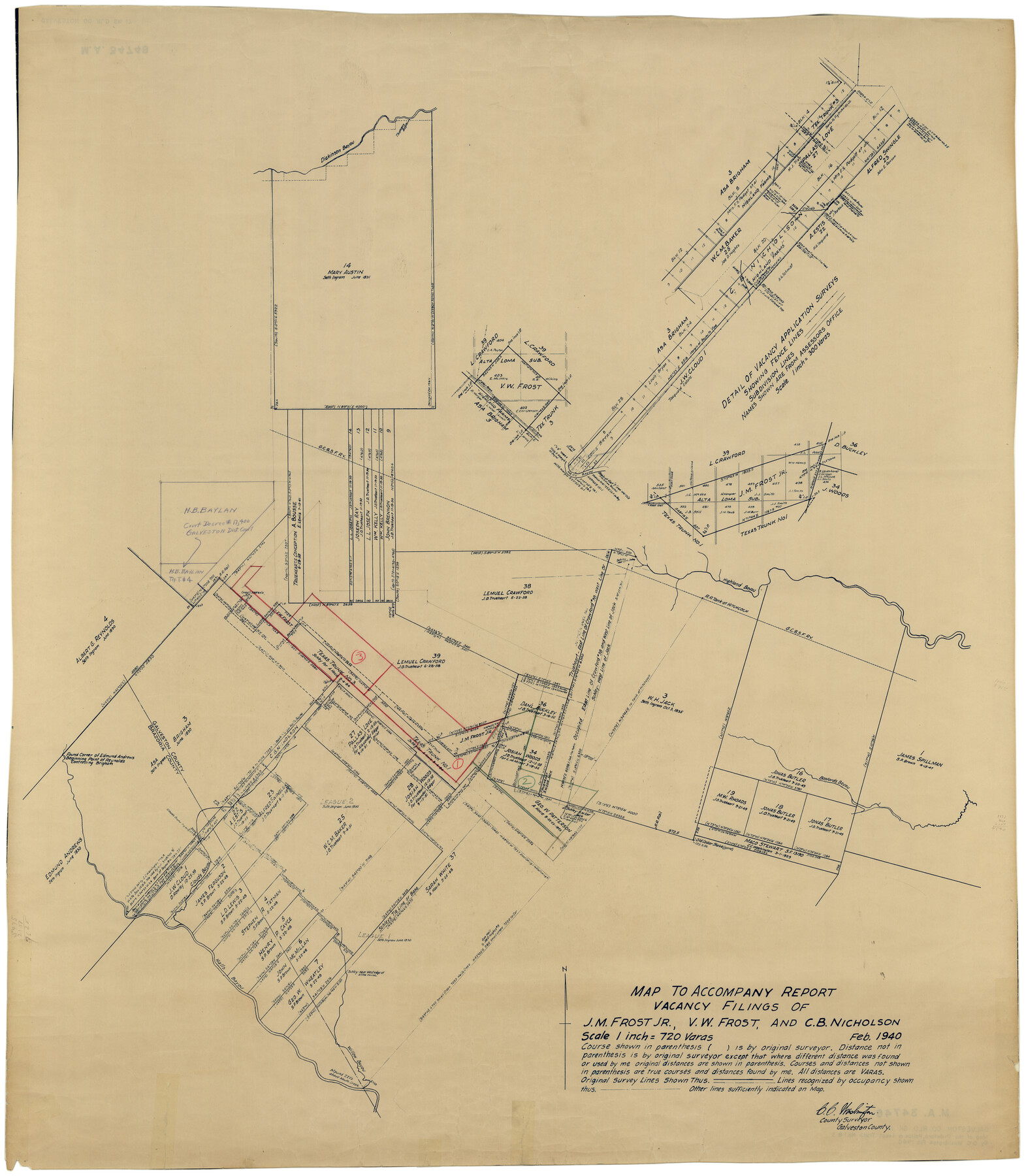 9079, Galveston County Rolled Sketch 17, General Map Collection
