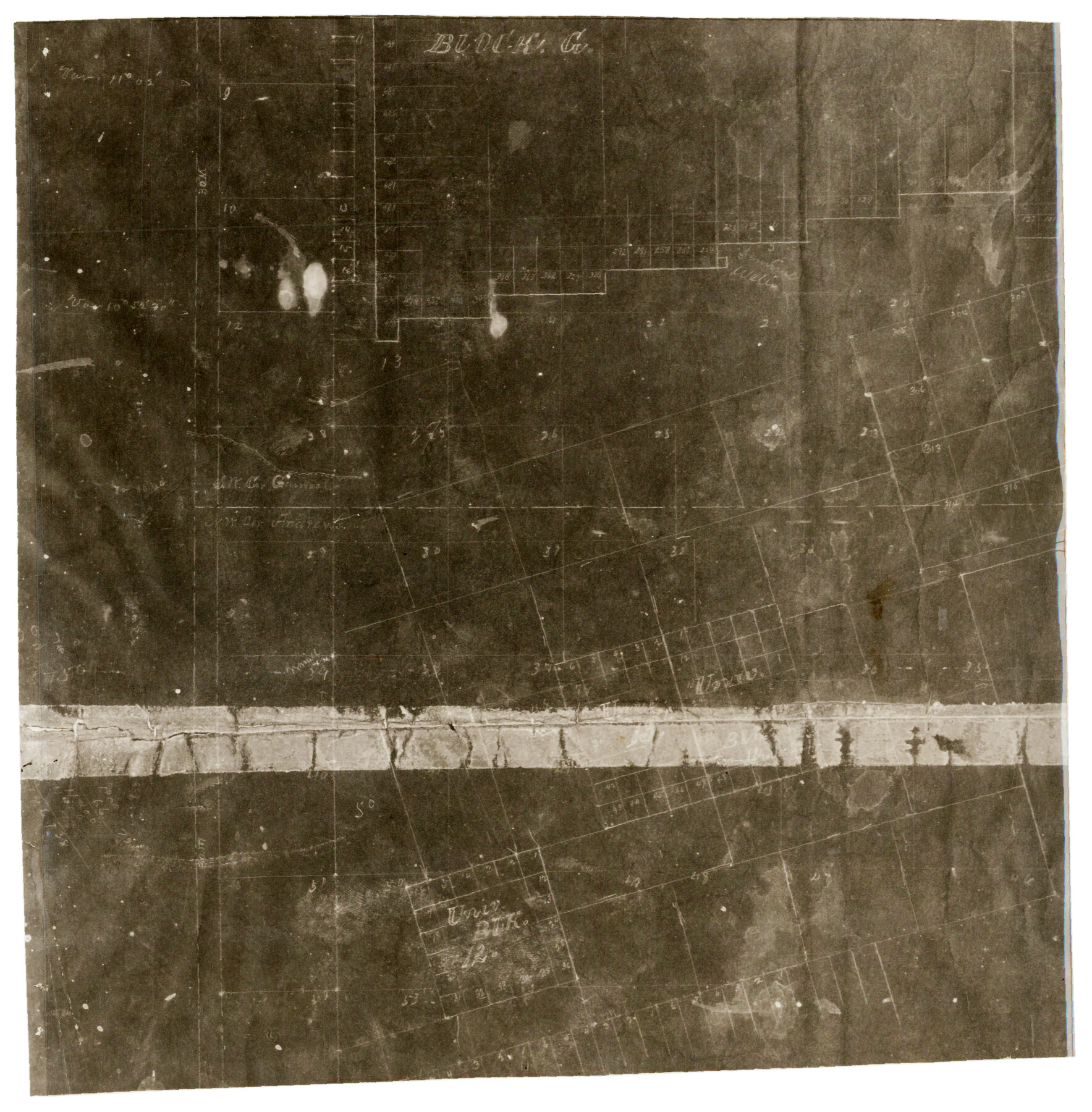 90807, [Part of North line of County, North of Block G], Twichell Survey Records