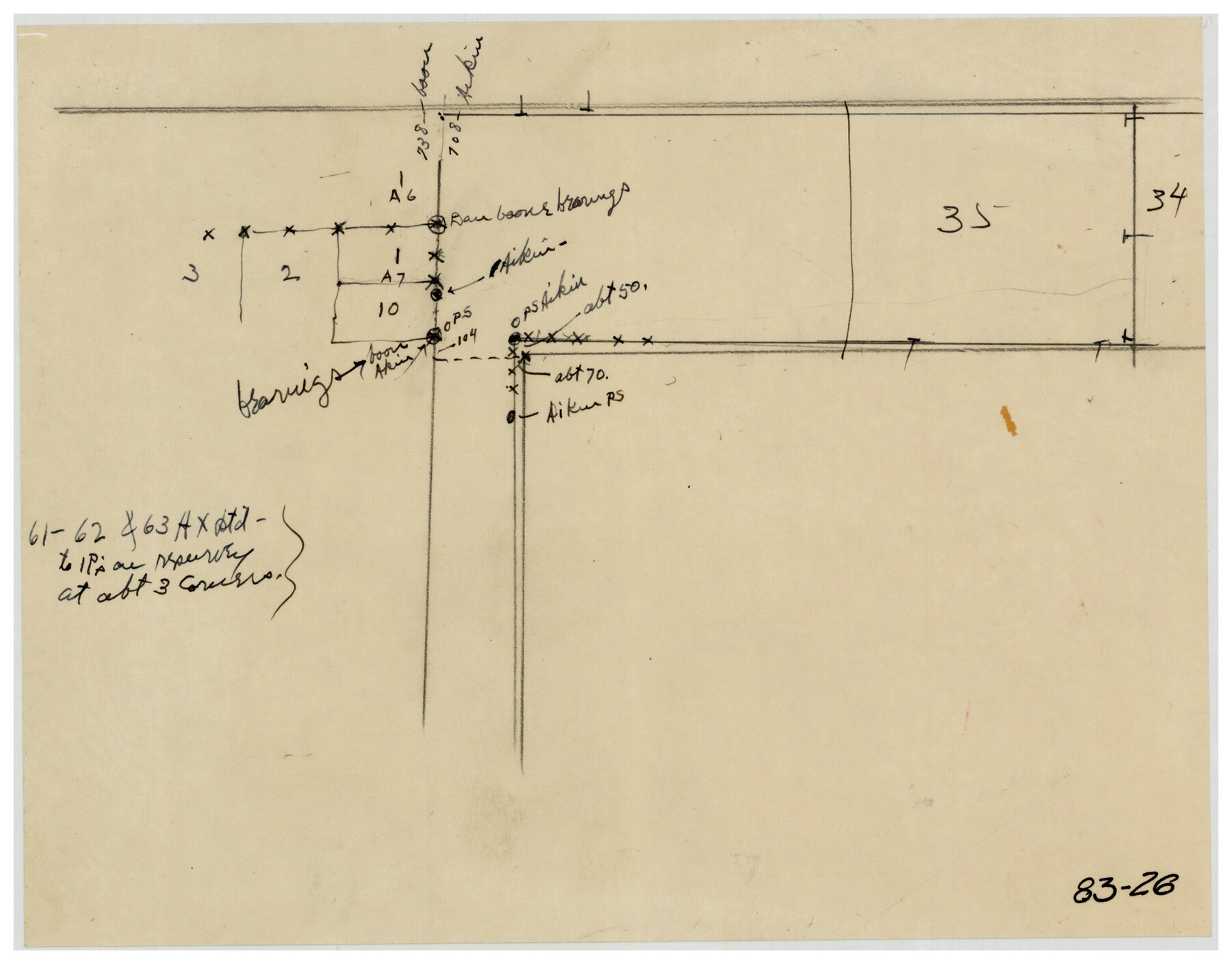 90831, [PSL Block A7, Sections 1 and 10], Twichell Survey Records