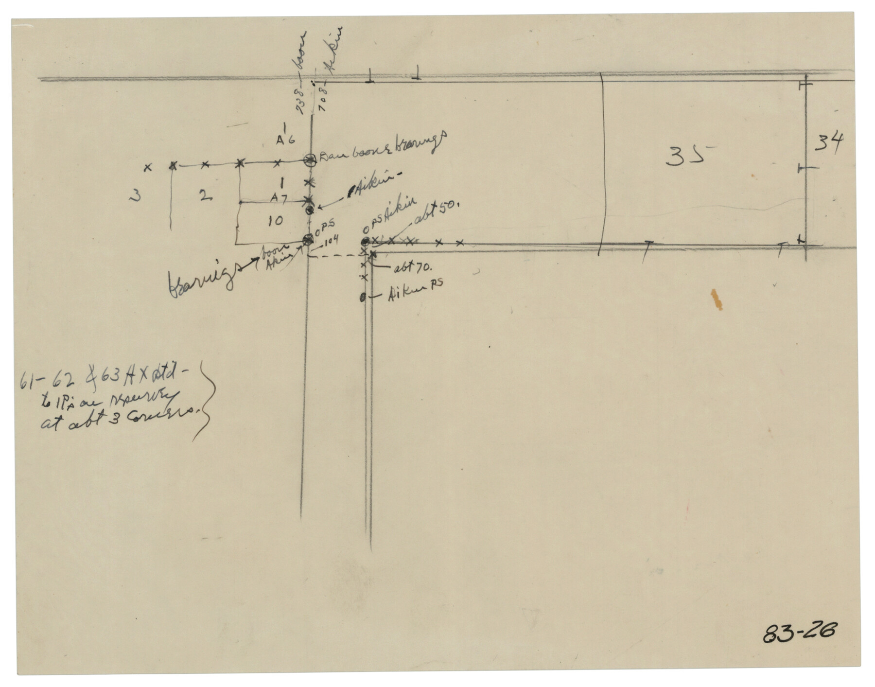 90831, [PSL Block A7, Sections 1 and 10], Twichell Survey Records