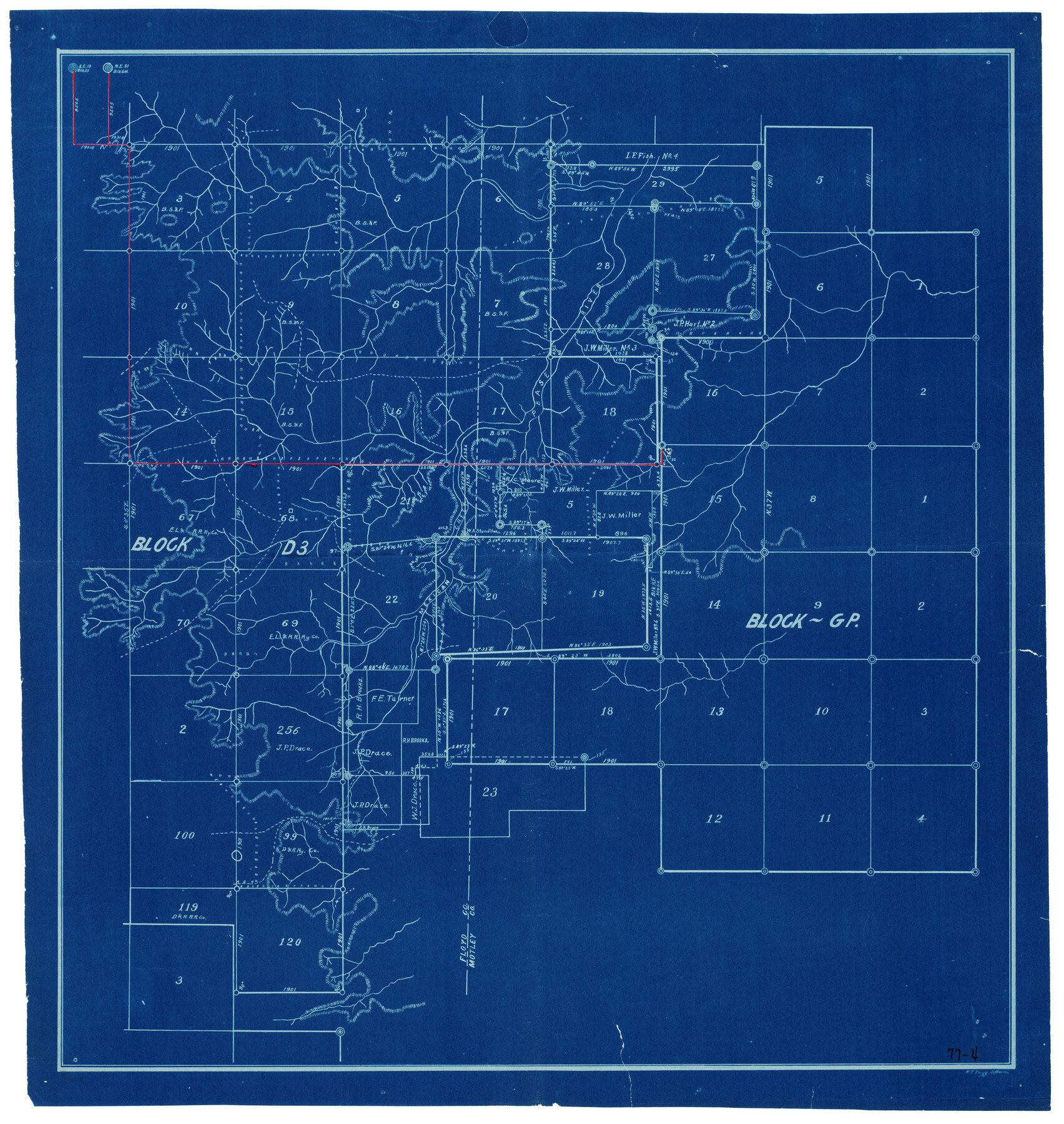 90836, [Block D3, Floyd County and Block GP, Motley County], Twichell Survey Records