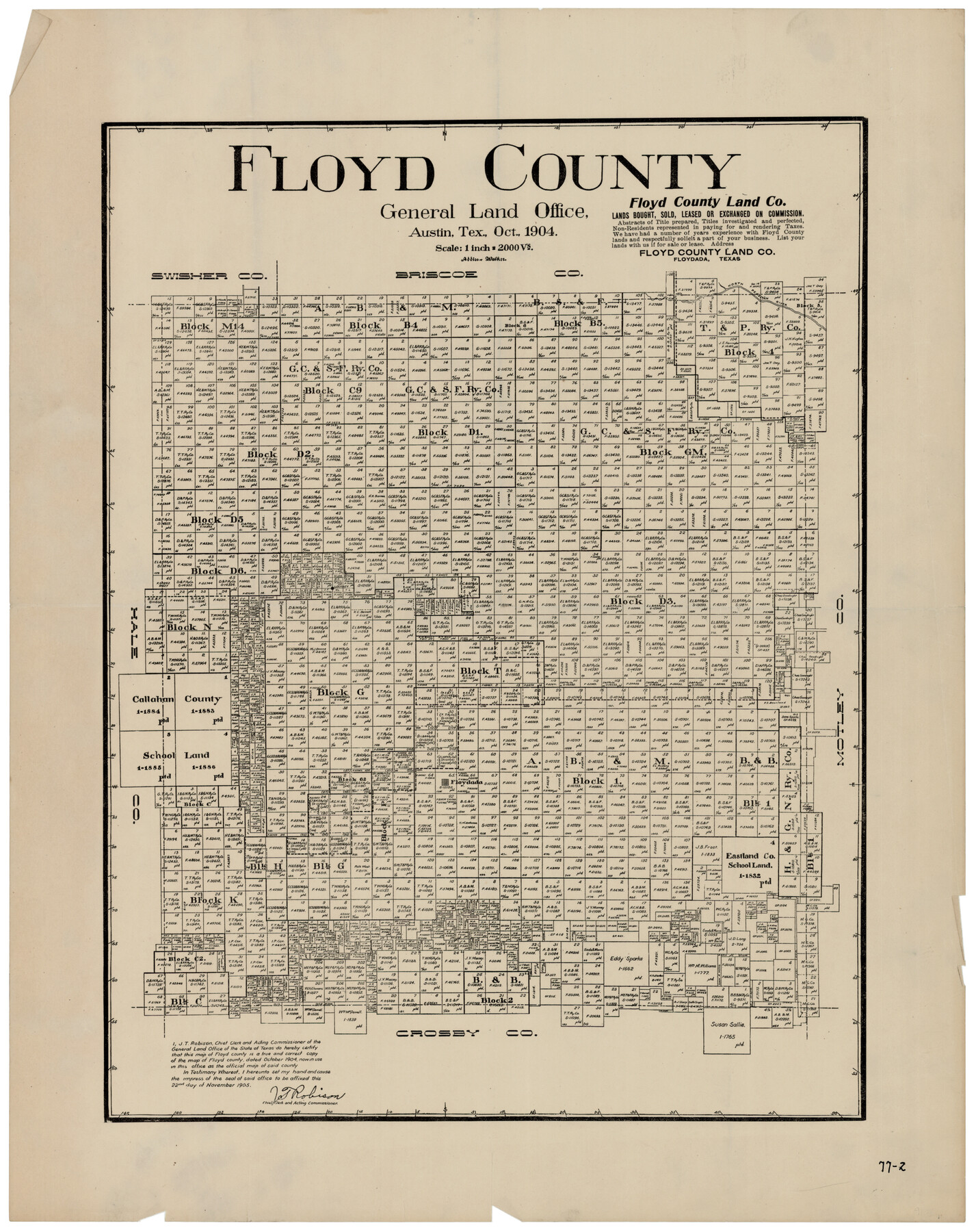 90842, Floyd County, Twichell Survey Records