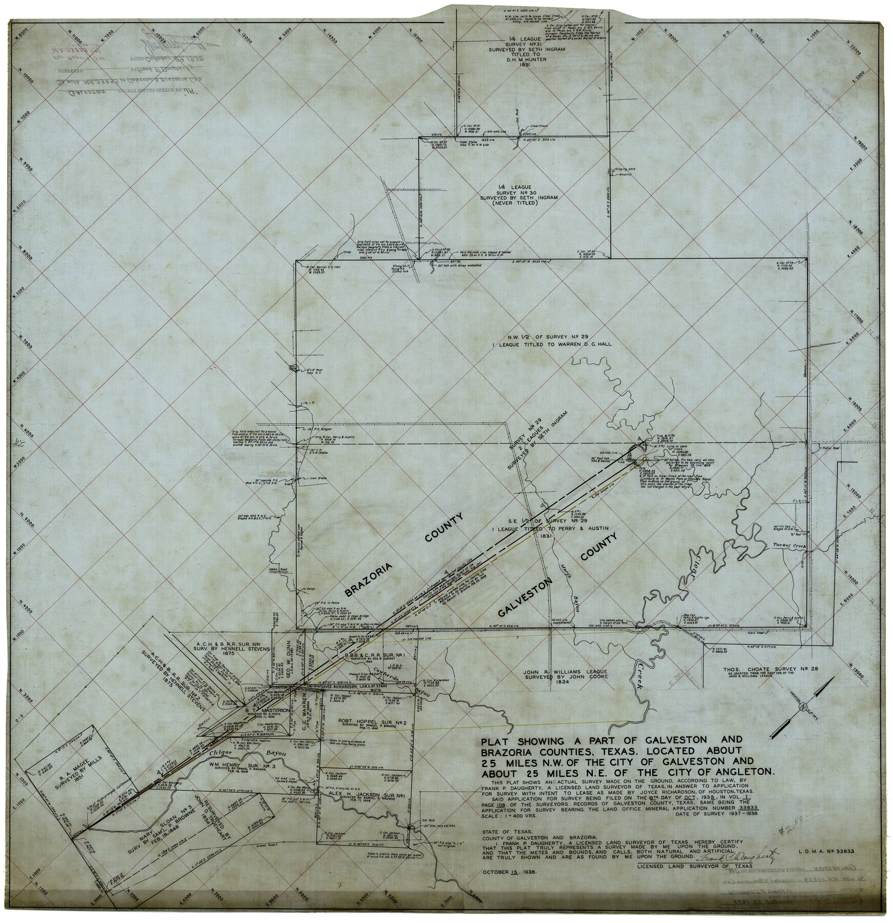 9086, Galveston County Rolled Sketch JR, General Map Collection
