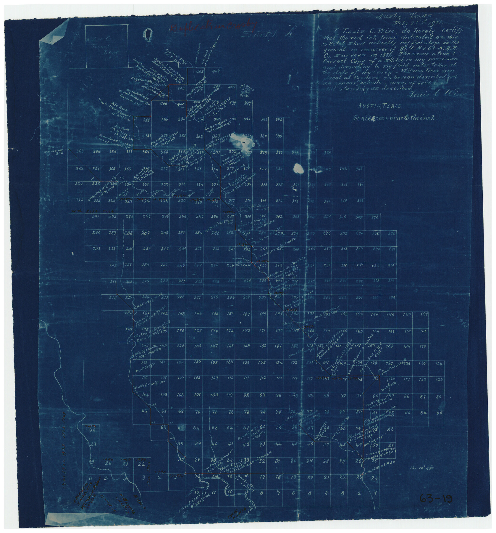 90892, [H. & G. N. RR. Co. Block 1], Twichell Survey Records