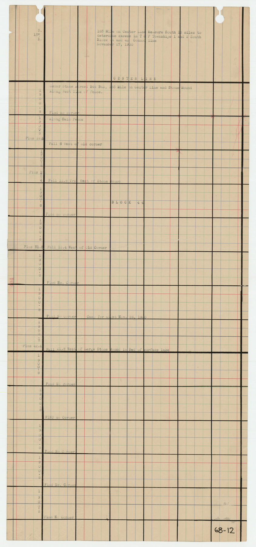 90893, [T. & P. Block 44, Township 1S], Twichell Survey Records