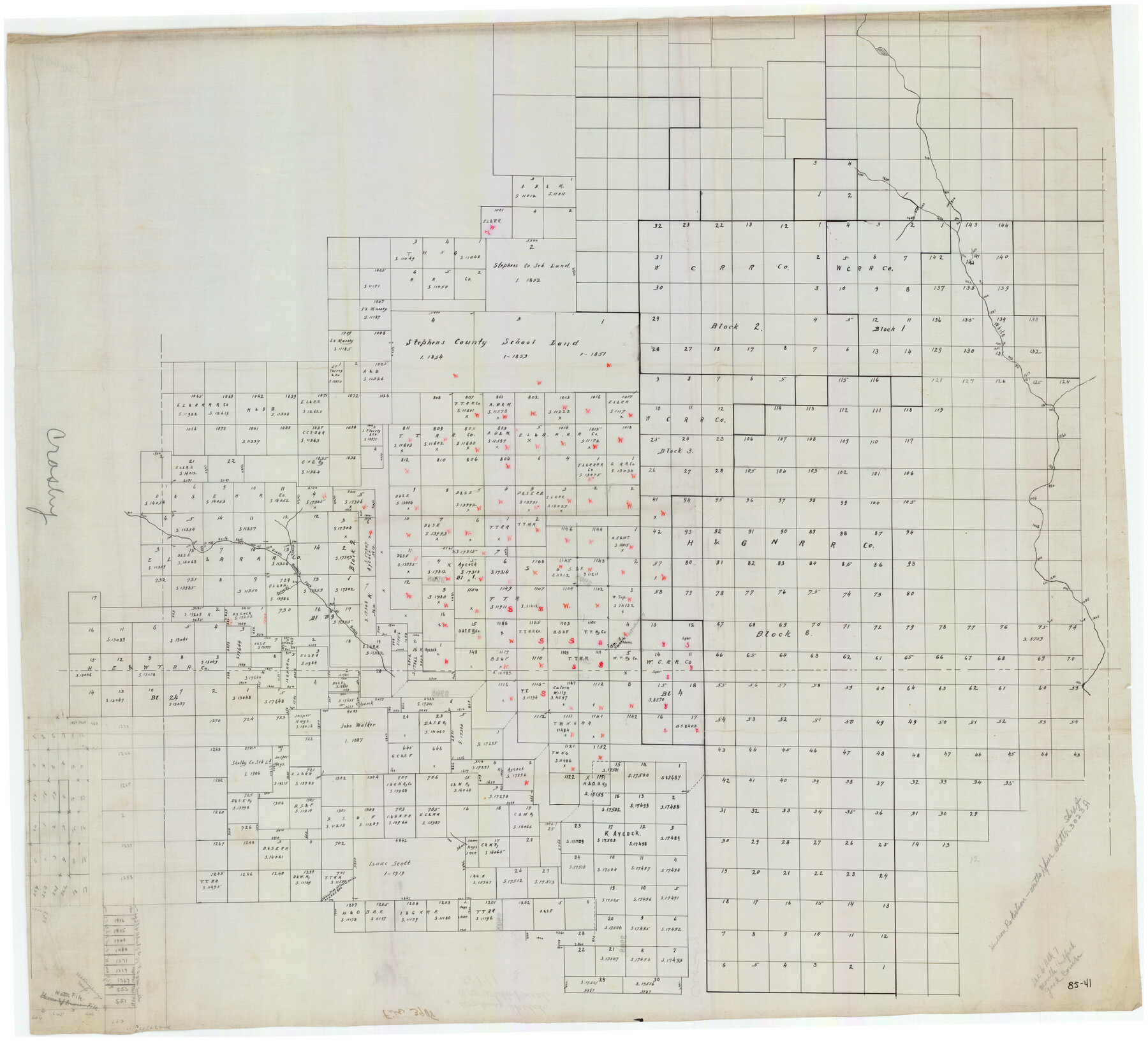 90908, [North 1/2 of Garza County, South 1/2 of Crosby County], Twichell Survey Records