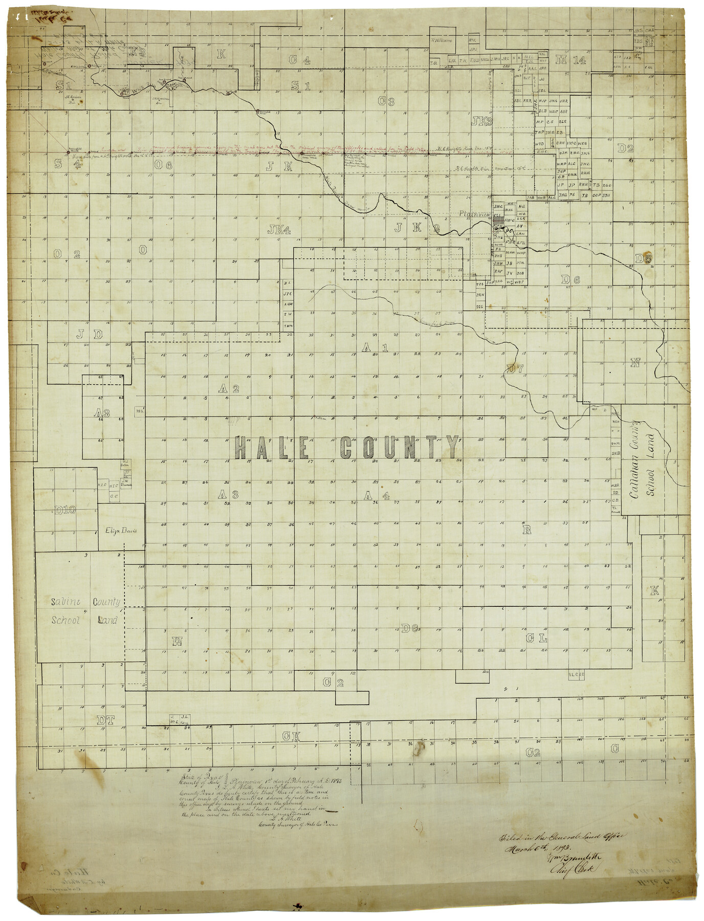 9094, Hale County Rolled Sketch 5, General Map Collection
