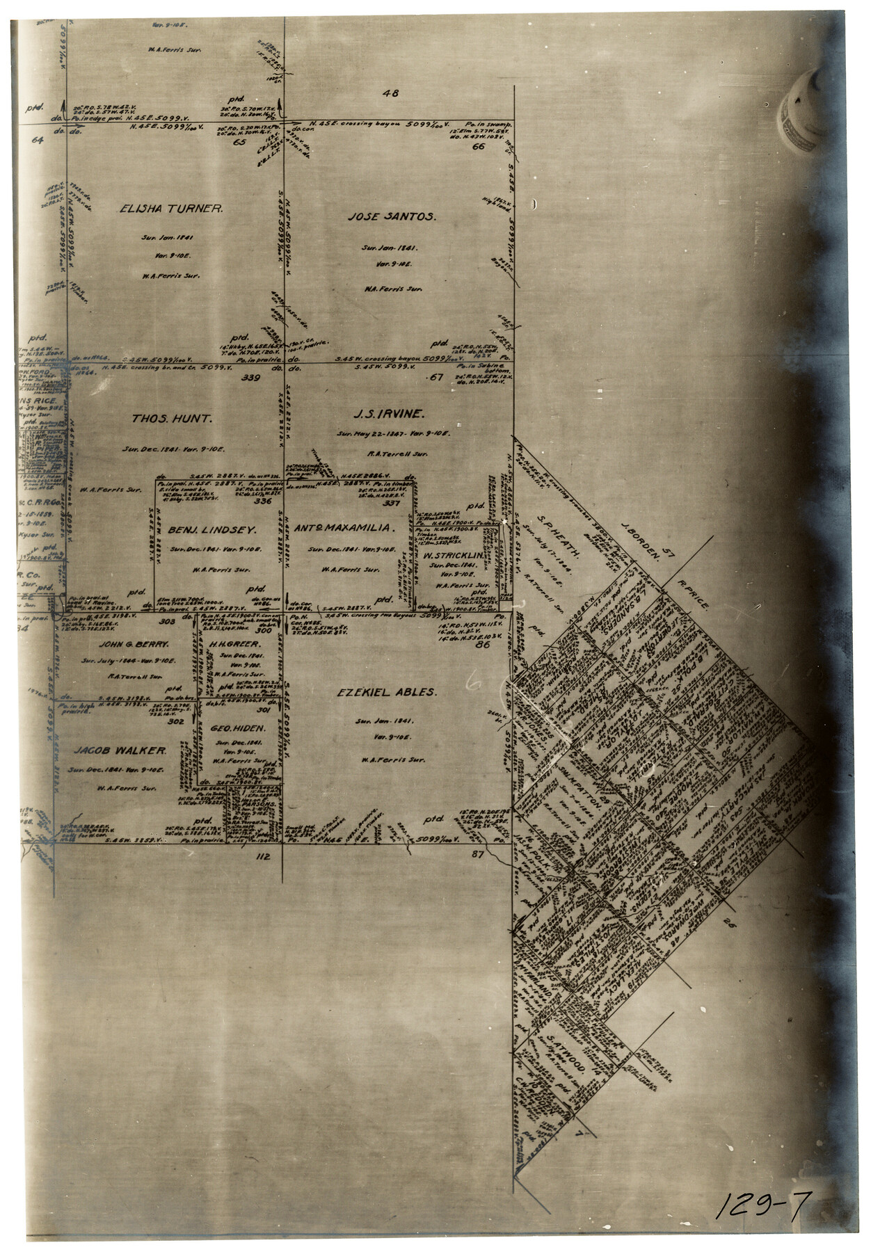 90966, [Ezekiel Ables and surrounding surveys], Twichell Survey Records