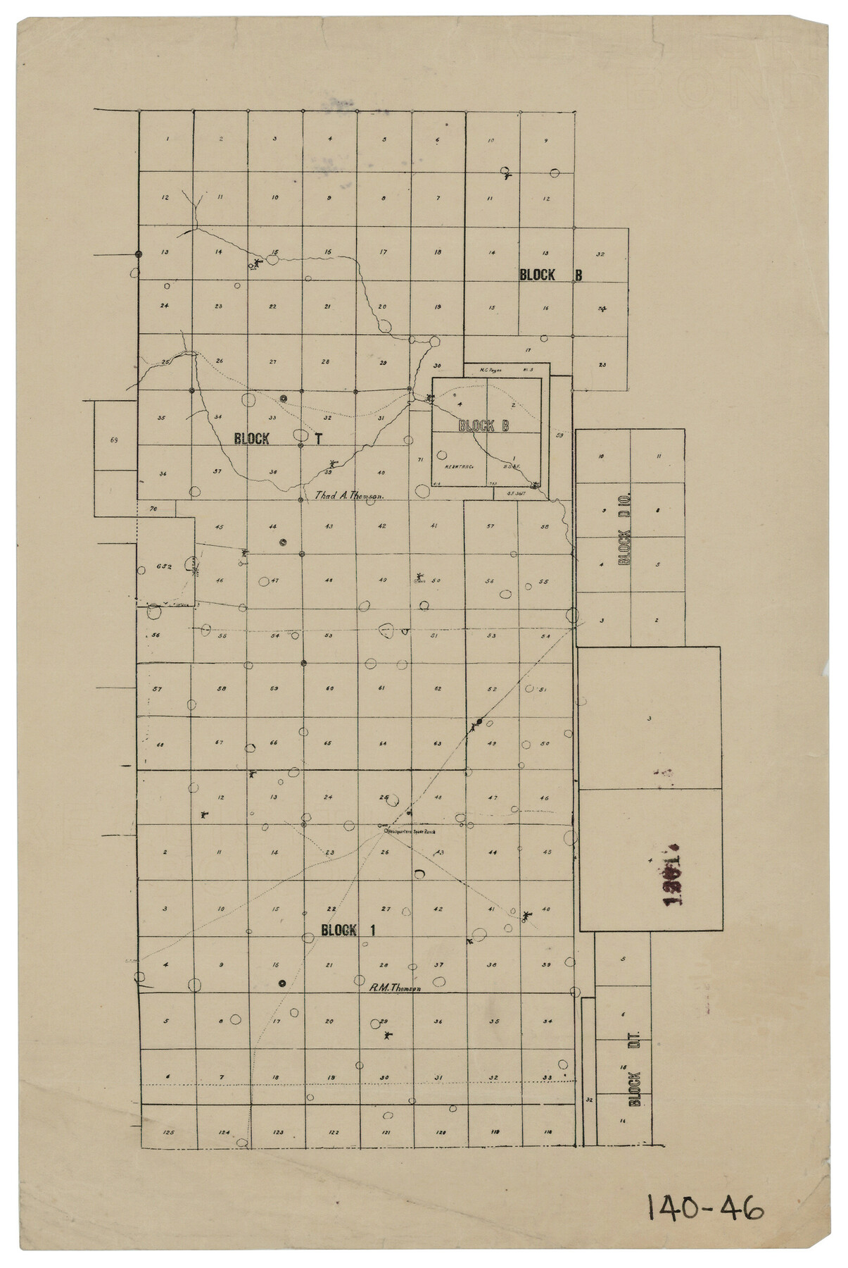 90972, [Blocks B, T, and 1], Twichell Survey Records