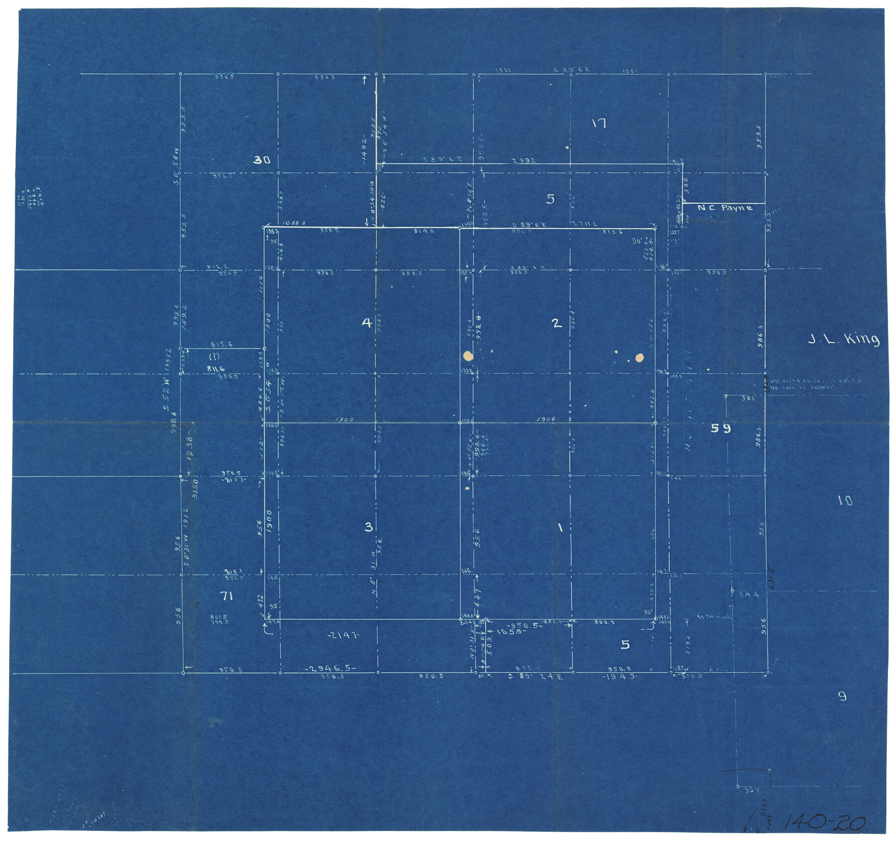 90984, [Block B, Sections 1-4], Twichell Survey Records