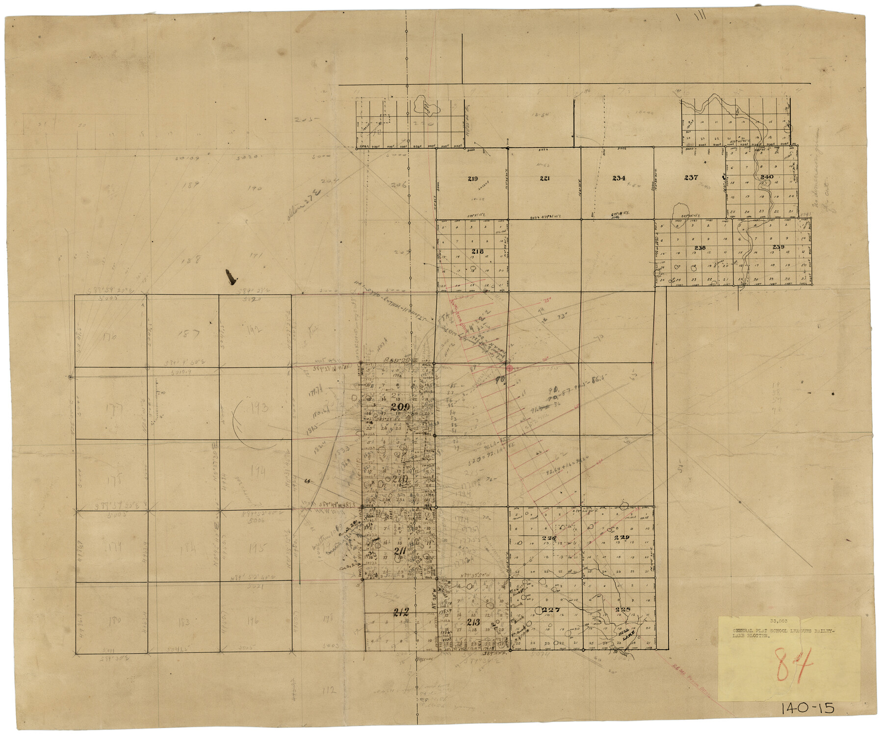 90987, [School Leagues in Bailey and Lamb County], Twichell Survey Records