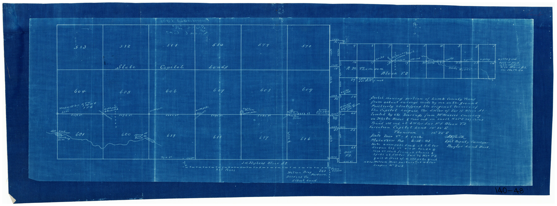 90996, [Capitol Lands in Lamb County], Twichell Survey Records