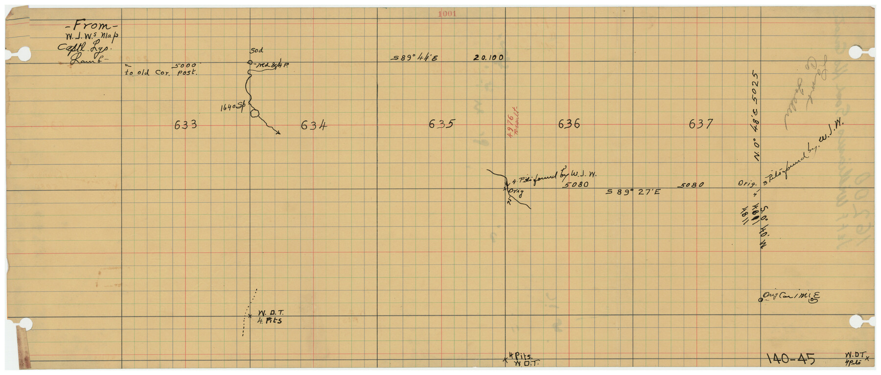 90998, [Capitol Leagues 633, 634, 635, 636, and 637], Twichell Survey Records